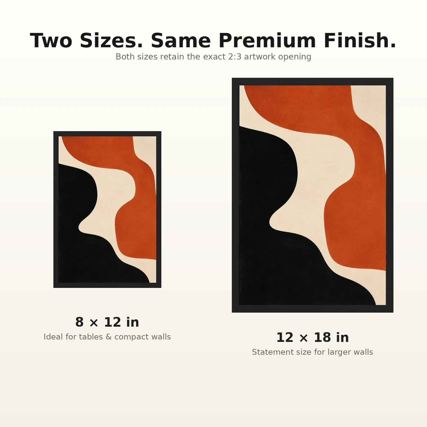 Abstract Minimalist Two Color Bold Blocks Contemporary Art Photo Frame, view 8