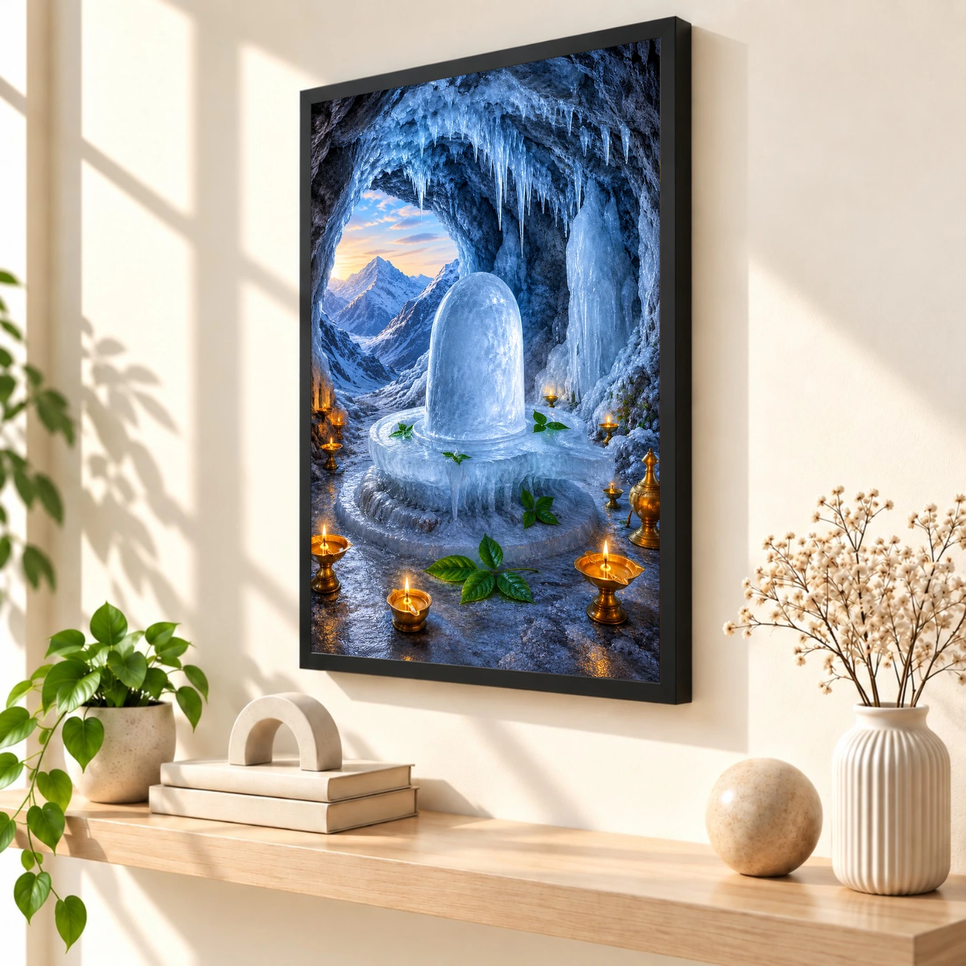 Amarnath Ice Lingam Himalayan Cave Photo Frame, view 2