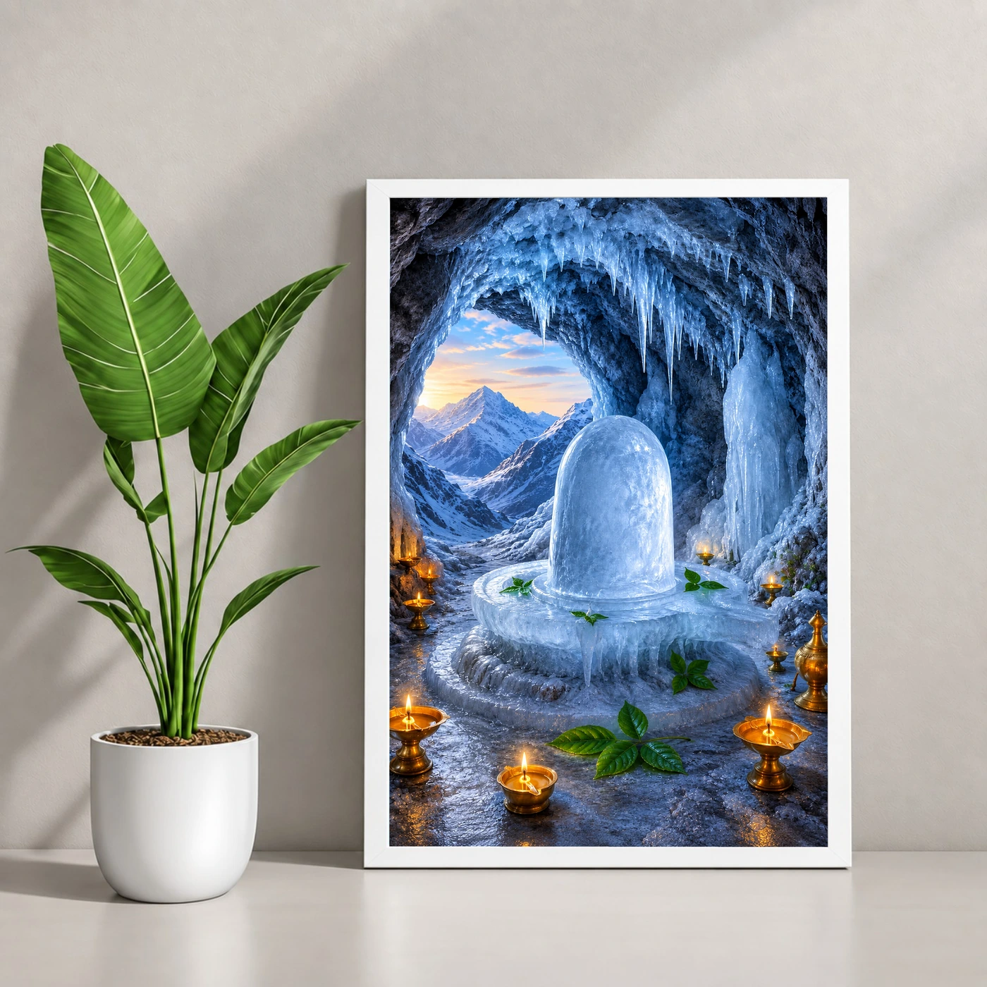 Amarnath Ice Lingam Himalayan Cave Photo Frame, view 4