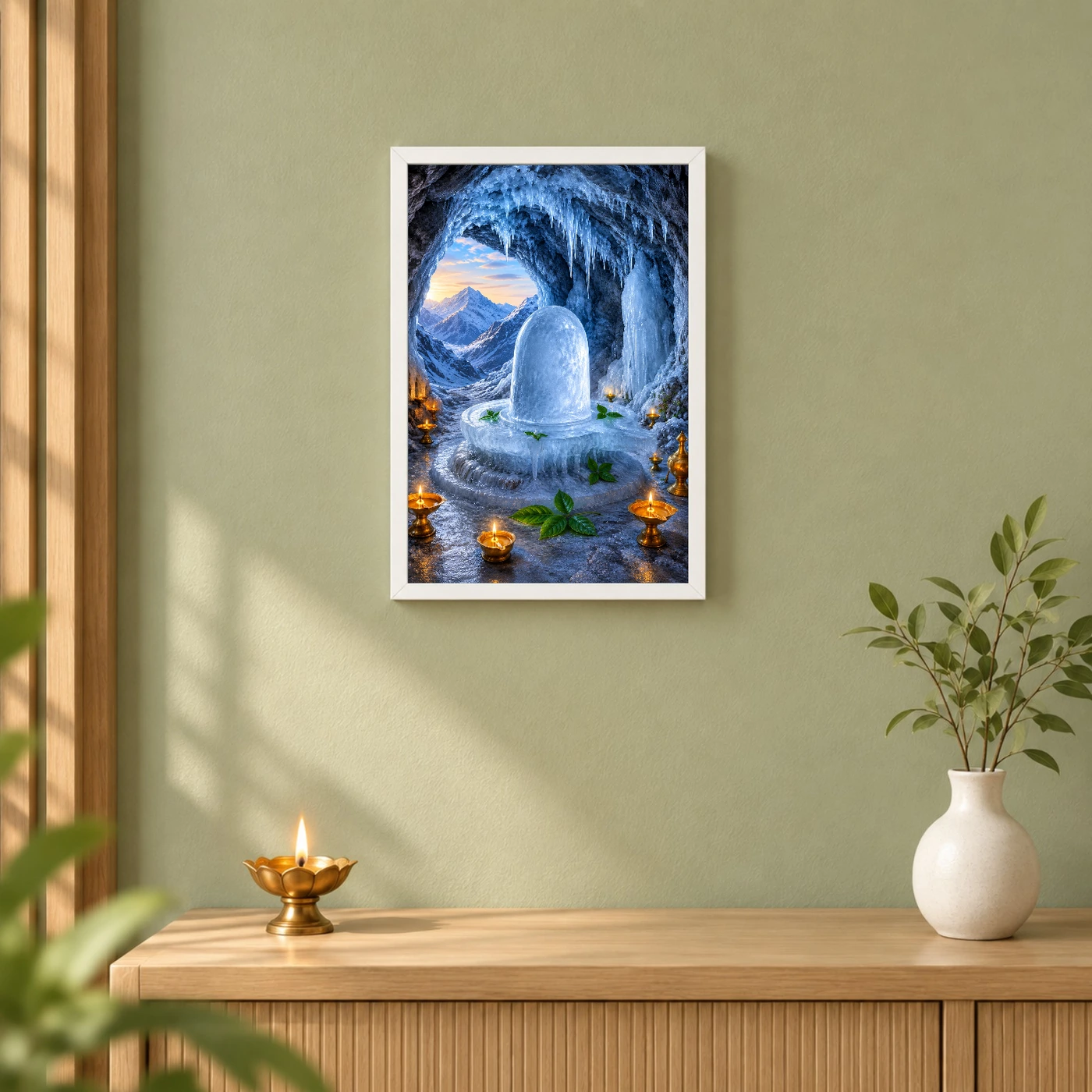 Amarnath Ice Lingam Himalayan Cave Photo Frame, view 6