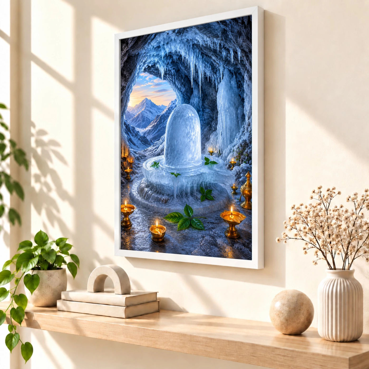 Amarnath Ice Lingam Himalayan Cave Photo Frame, view 7