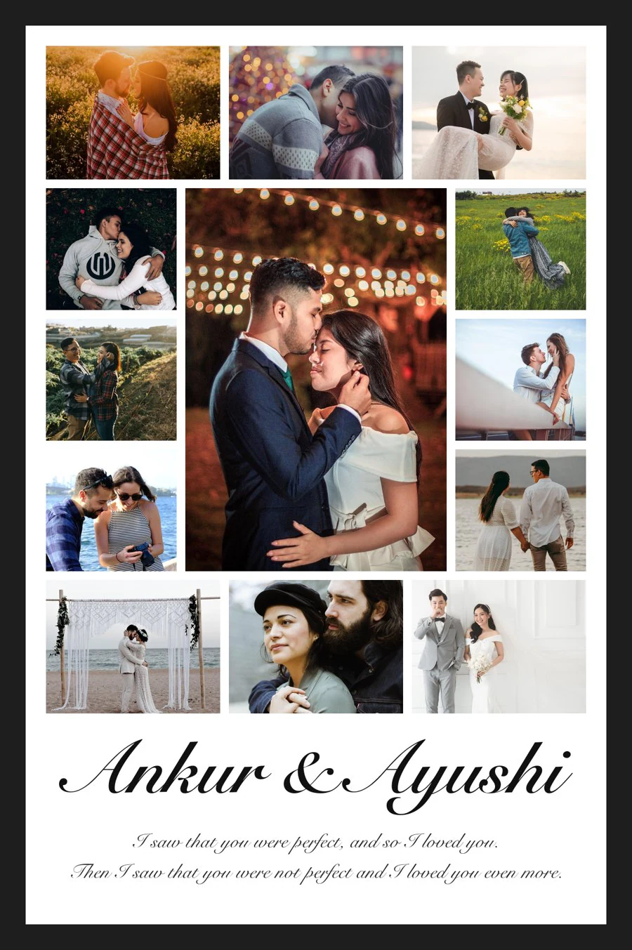 Temp 06 - Ankur and Ayushi Couple Collage