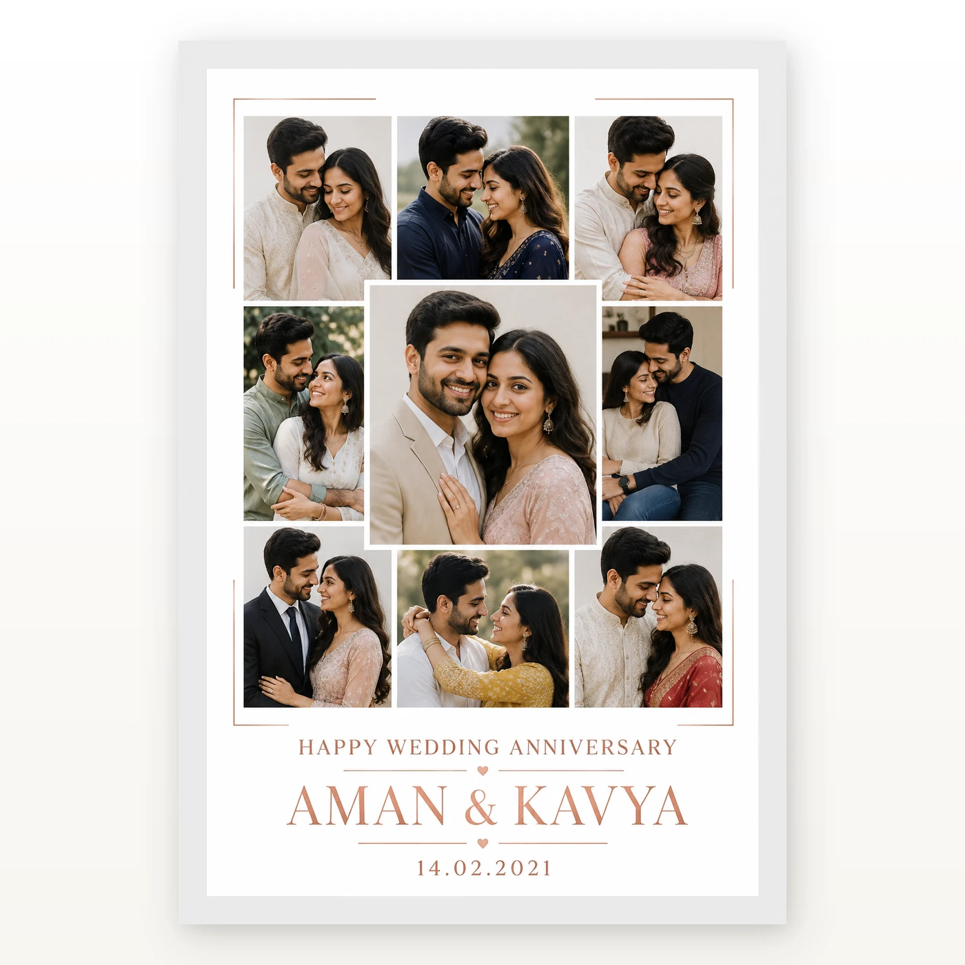 Anniversary Photo Collage Frame Romantic Love Memories Couple Photo Frame, view 2