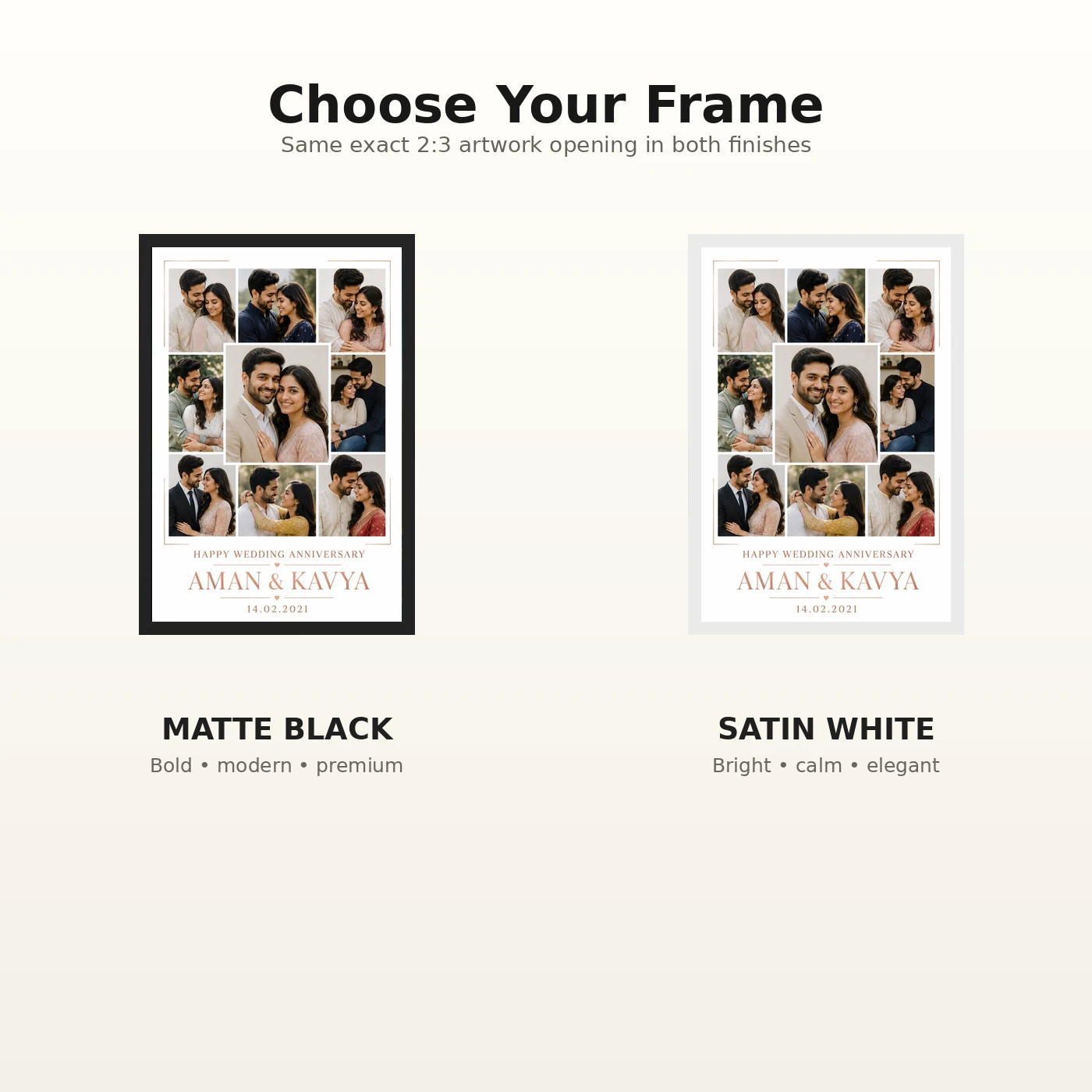 Anniversary Photo Collage Frame Romantic Love Memories Couple Photo Frame, view 7