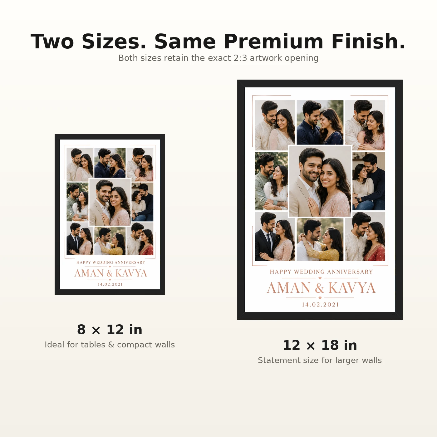 Anniversary Photo Collage Frame Romantic Love Memories Couple Photo Frame, view 8