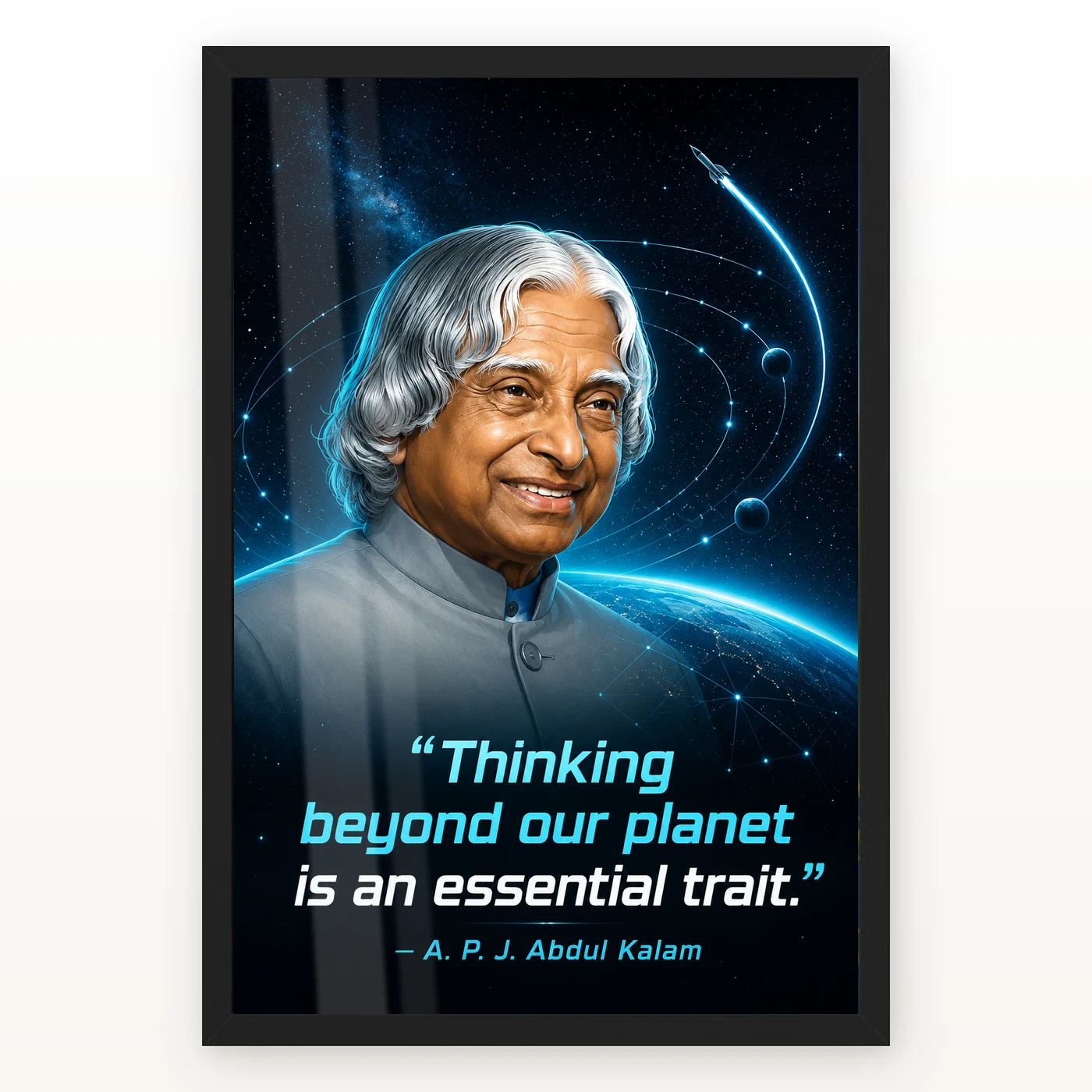 APJ Abdul Kalam Beyond Our Planet Quote Photo Frame