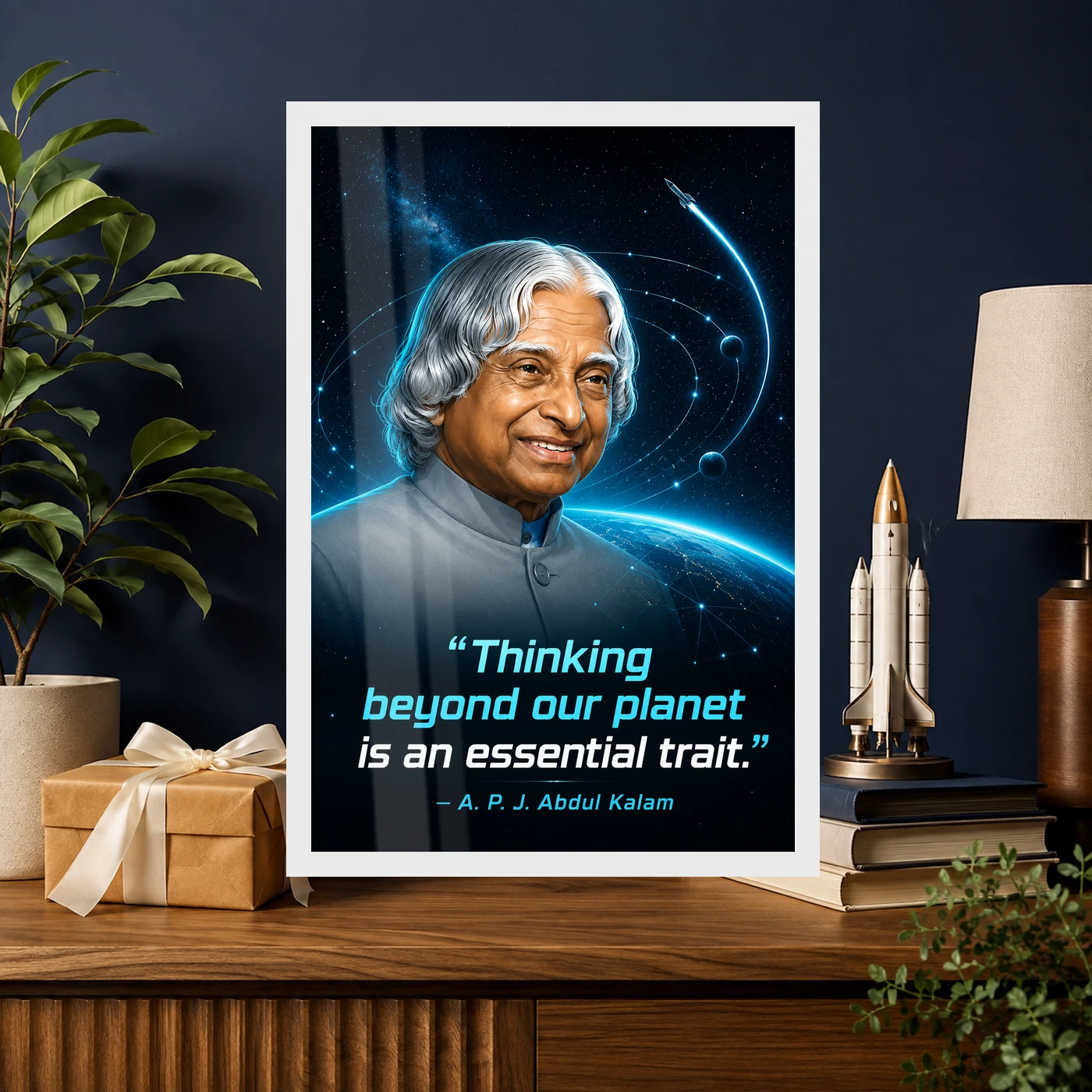 APJ Abdul Kalam Beyond Our Planet Quote Photo Frame, view 10