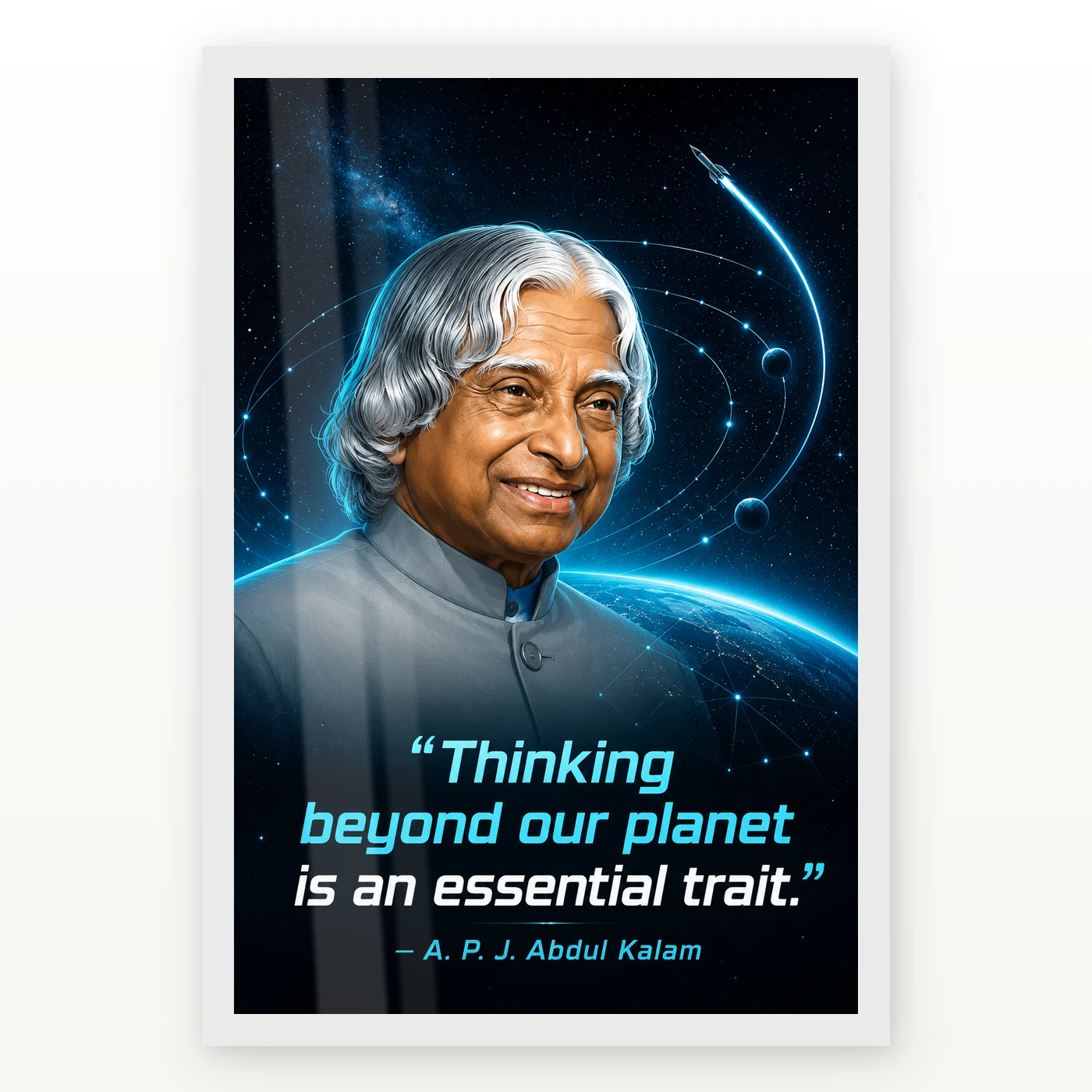 APJ Abdul Kalam Beyond Our Planet Quote Photo Frame, view 2