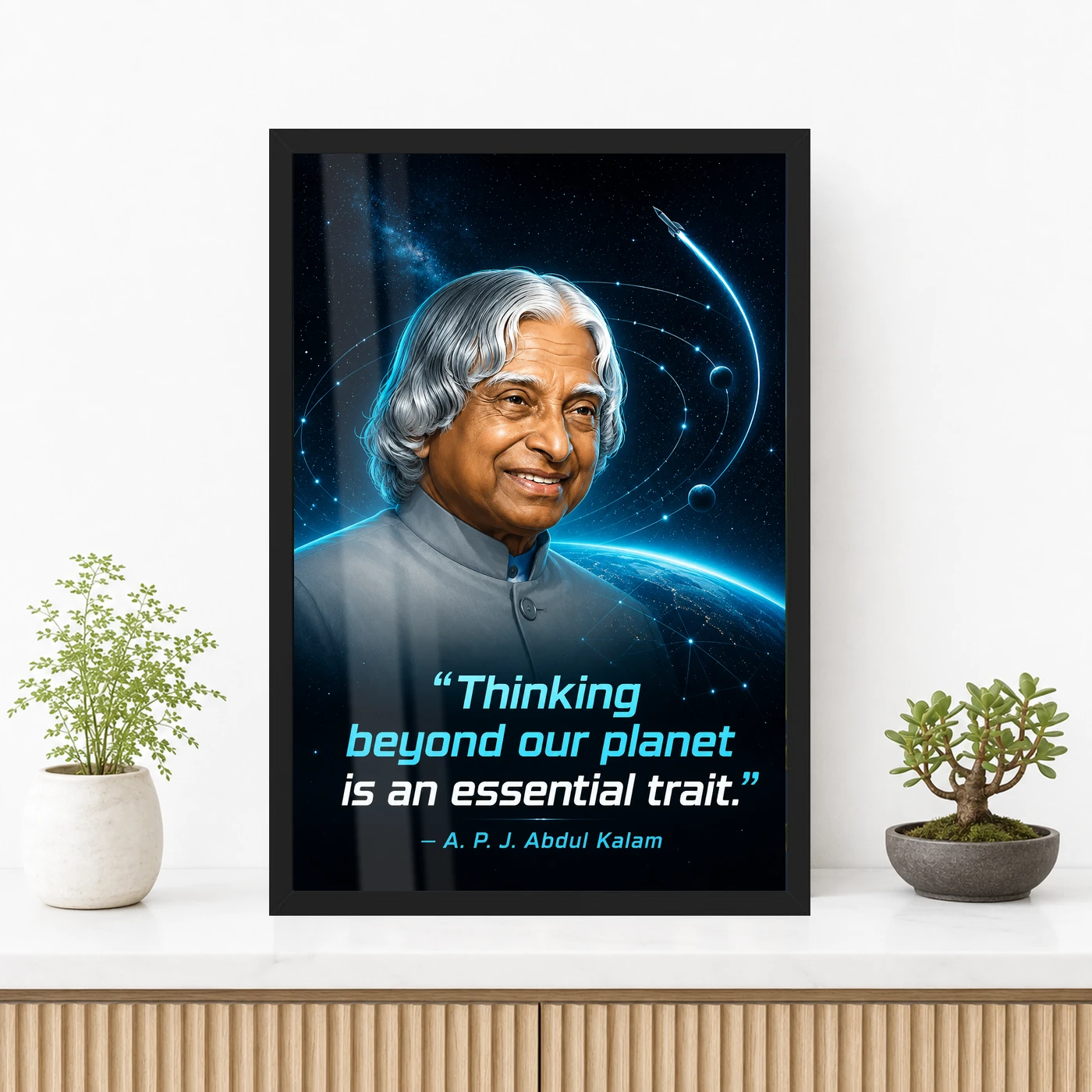 APJ Abdul Kalam Beyond Our Planet Quote Photo Frame, view 3