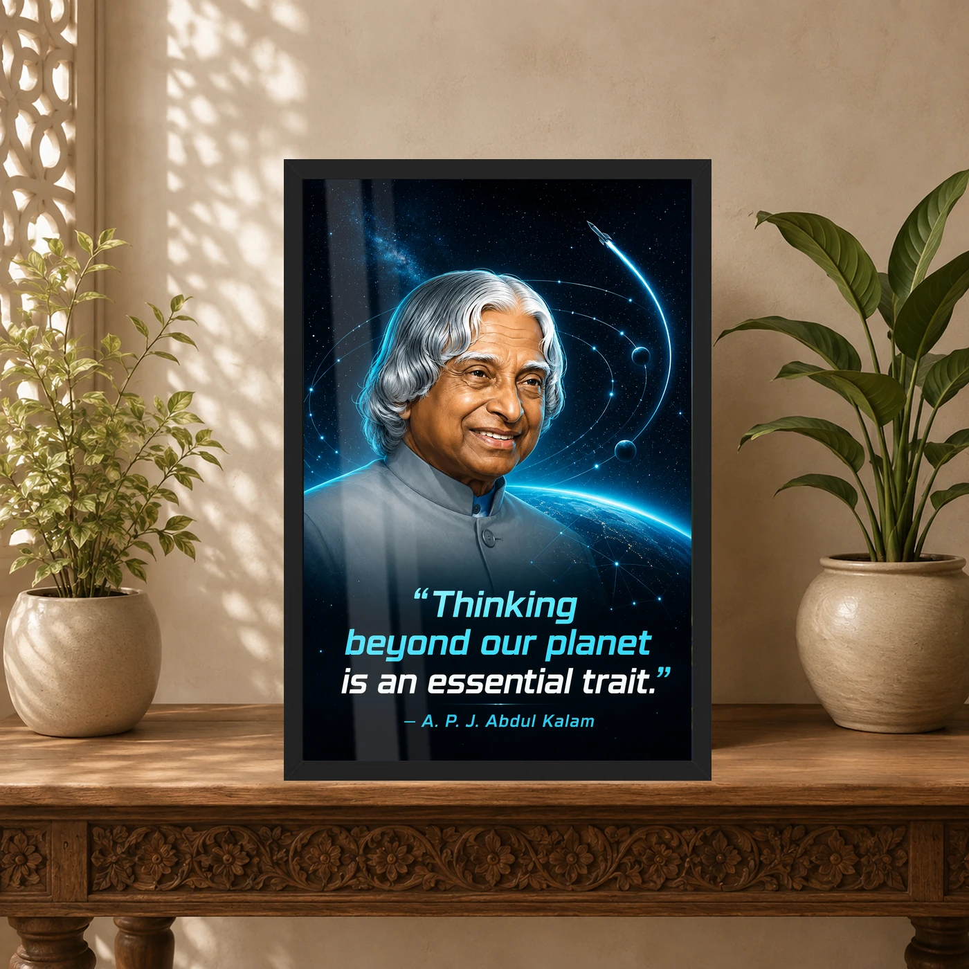 APJ Abdul Kalam Beyond Our Planet Quote Photo Frame, view 5