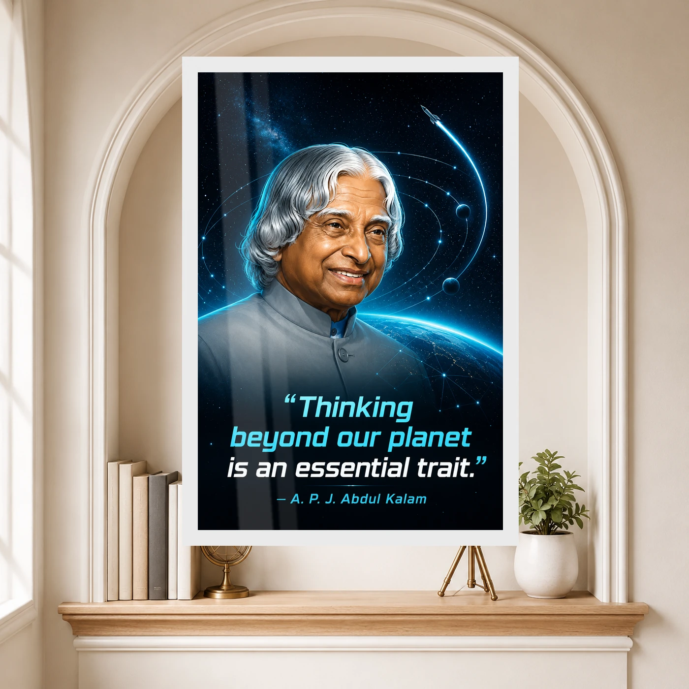 APJ Abdul Kalam Beyond Our Planet Quote Photo Frame, view 6