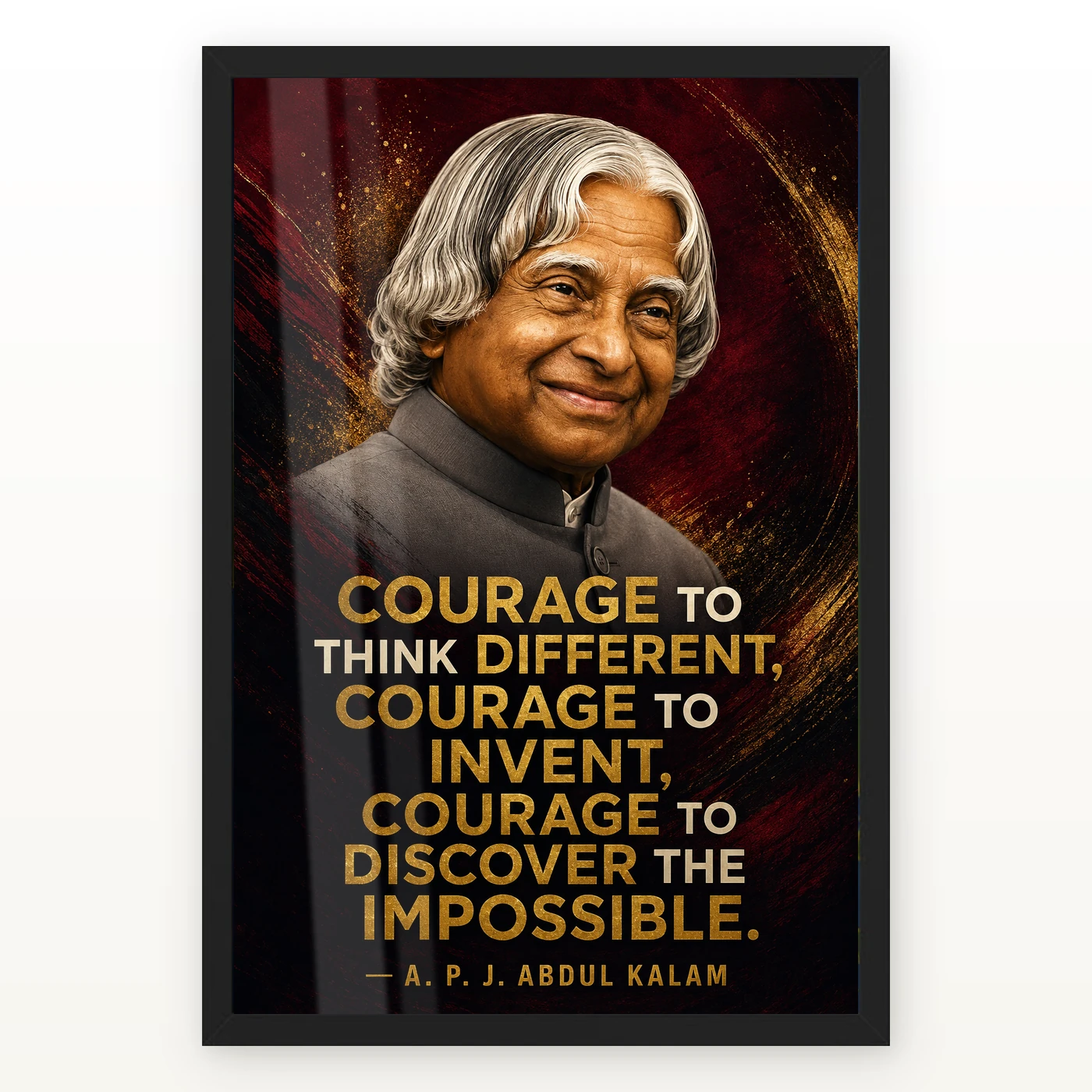 APJ Abdul Kalam Courage to Think Different Quote Frame
