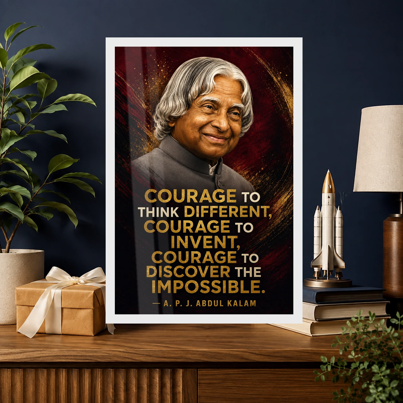 APJ Abdul Kalam Courage to Think Different Quote Frame, view 10