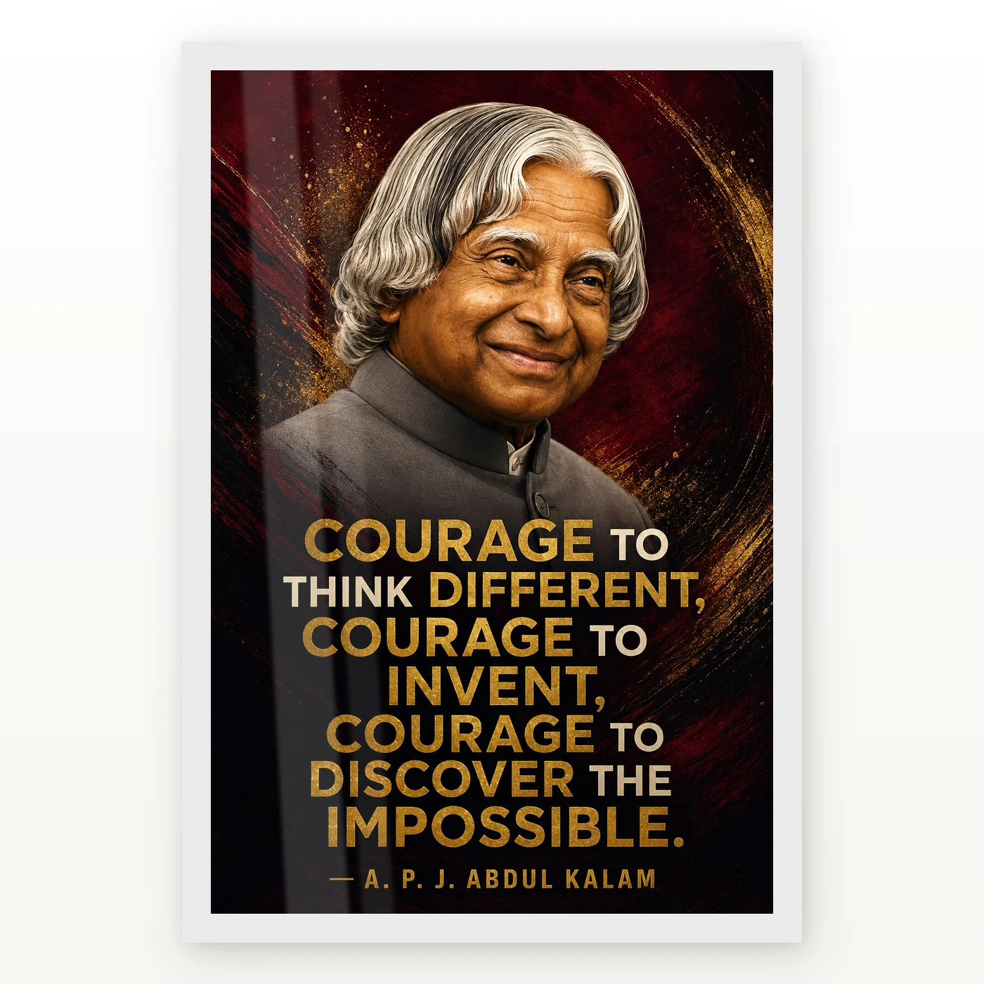 APJ Abdul Kalam Courage to Think Different Quote Frame, view 2