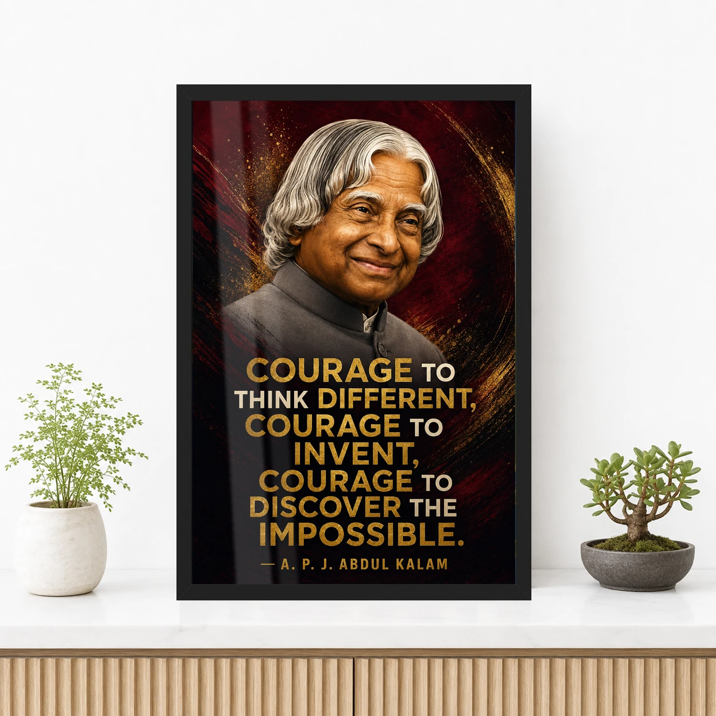 APJ Abdul Kalam Courage to Think Different Quote Frame, view 3