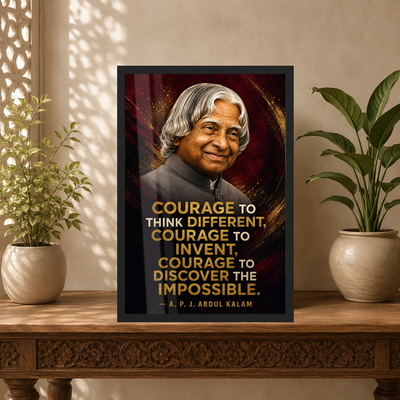 APJ Abdul Kalam Courage to Think Different Quote Frame, view 5