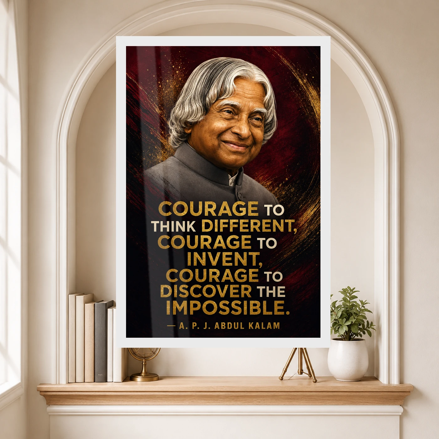 APJ Abdul Kalam Courage to Think Different Quote Frame, view 6