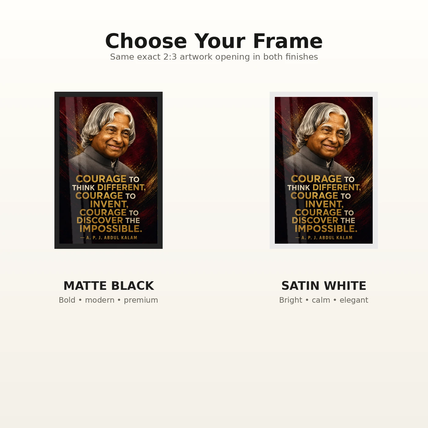 APJ Abdul Kalam Courage to Think Different Quote Frame, view 7
