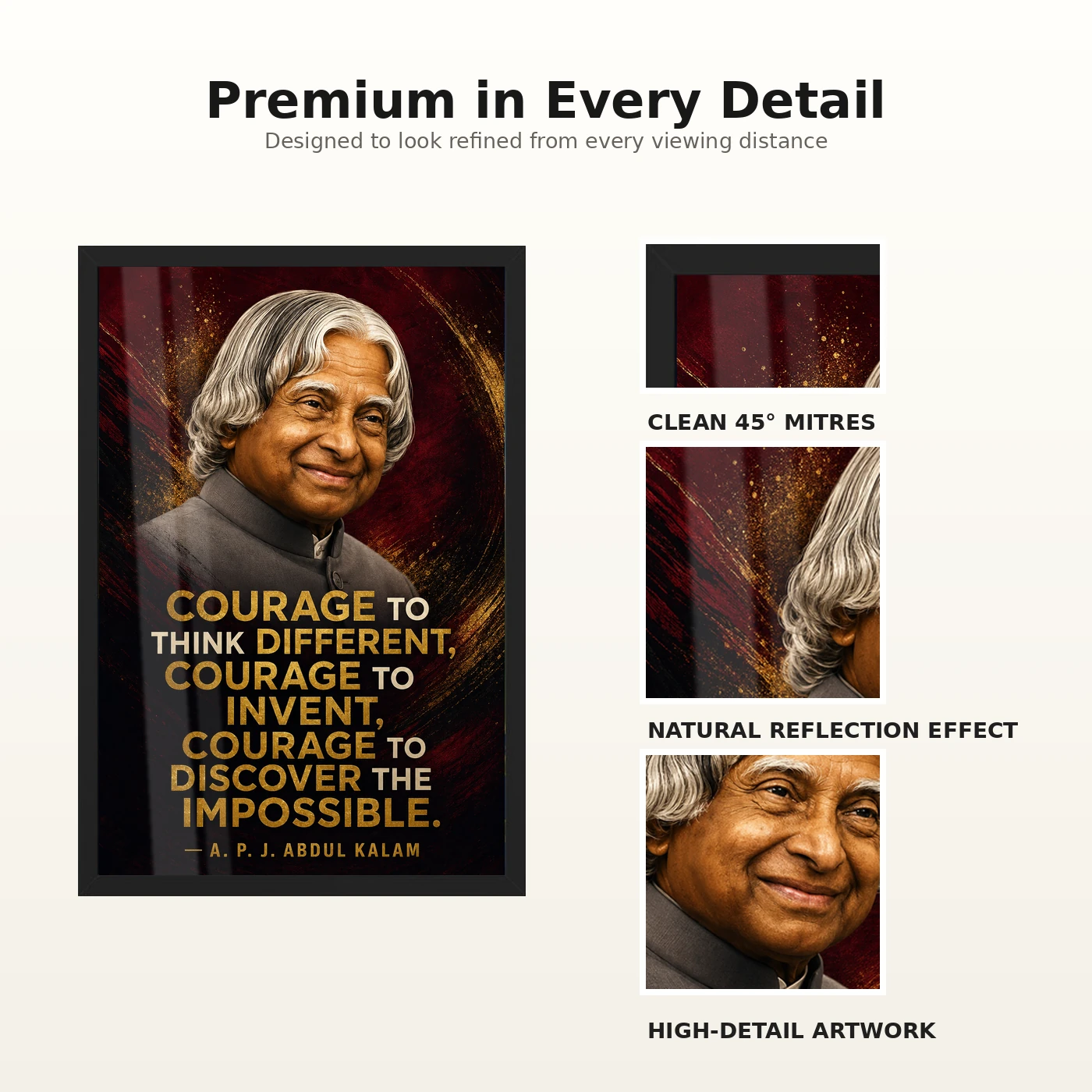 APJ Abdul Kalam Courage to Think Different Quote Frame, view 9