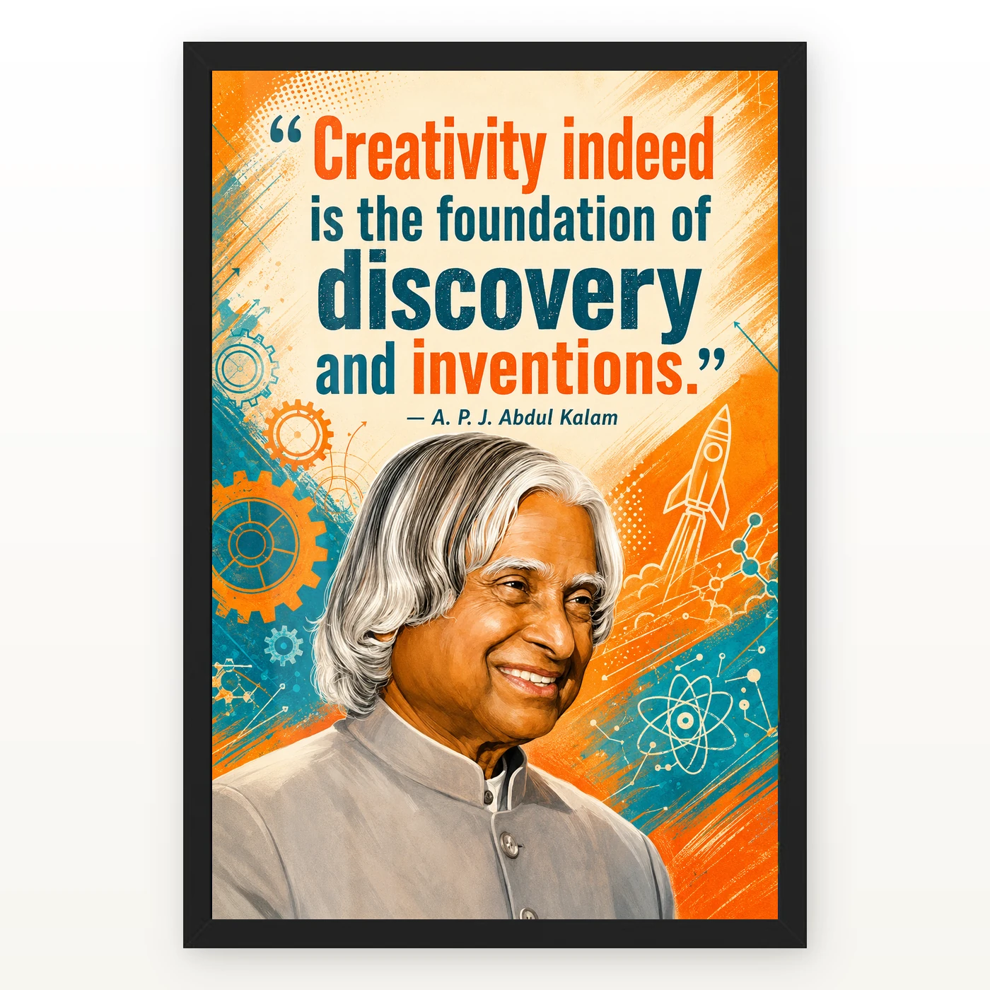APJ Abdul Kalam Creativity Discovery Inventions Frame