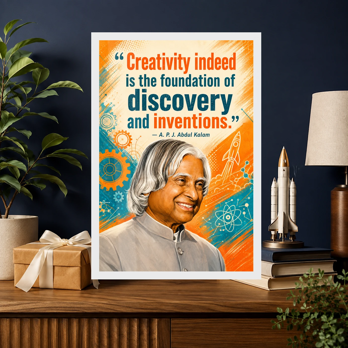 APJ Abdul Kalam Creativity Discovery Inventions Frame, view 10