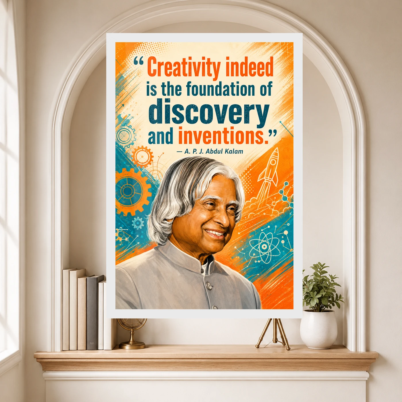 APJ Abdul Kalam Creativity Discovery Inventions Frame, view 6