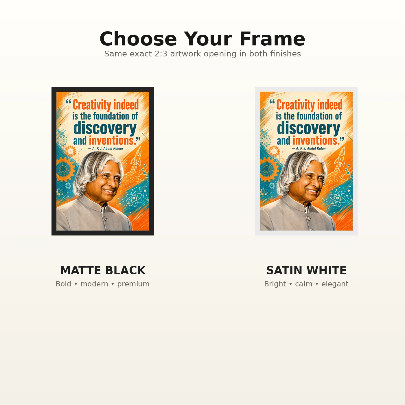 APJ Abdul Kalam Creativity Discovery Inventions Frame, view 7