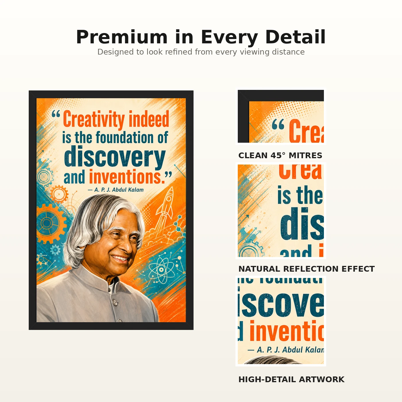 APJ Abdul Kalam Creativity Discovery Inventions Frame, view 9