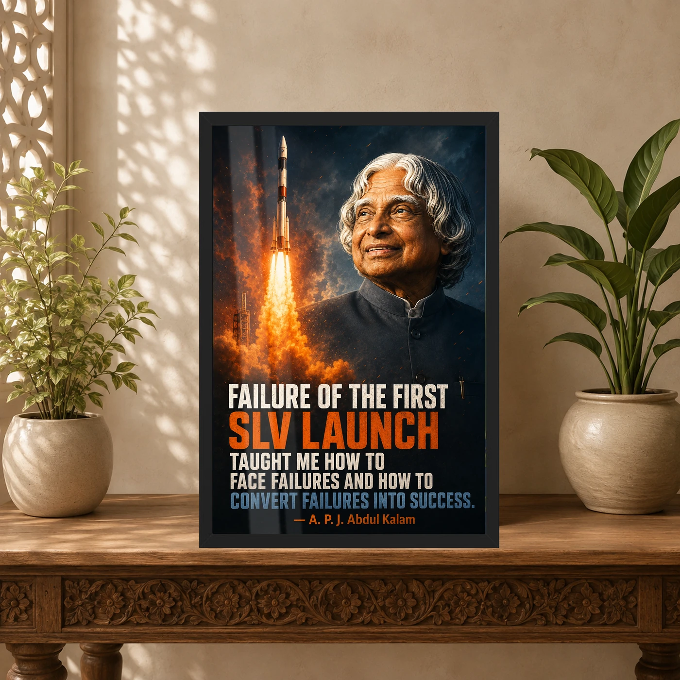 APJ Abdul Kalam Failure into Success SLV Quote Frame, view 5