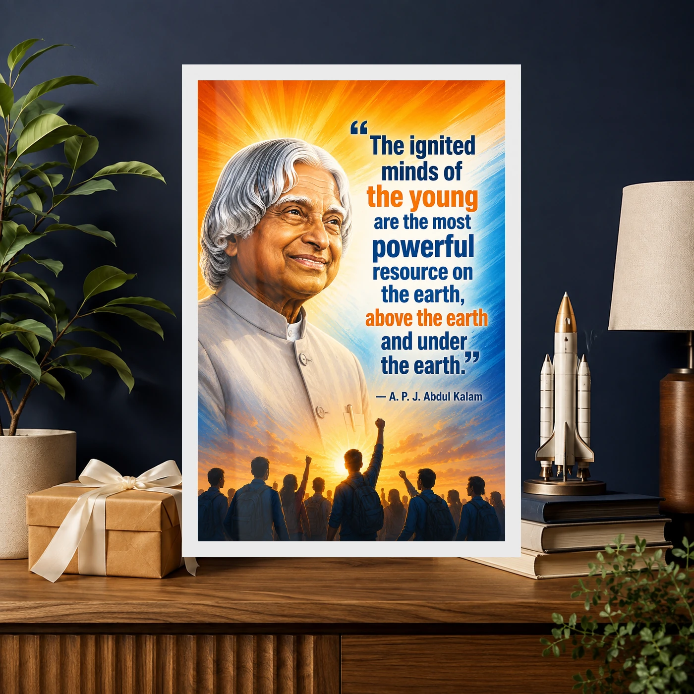 APJ Abdul Kalam Ignited Young Minds Quote Photo Frame, view 10