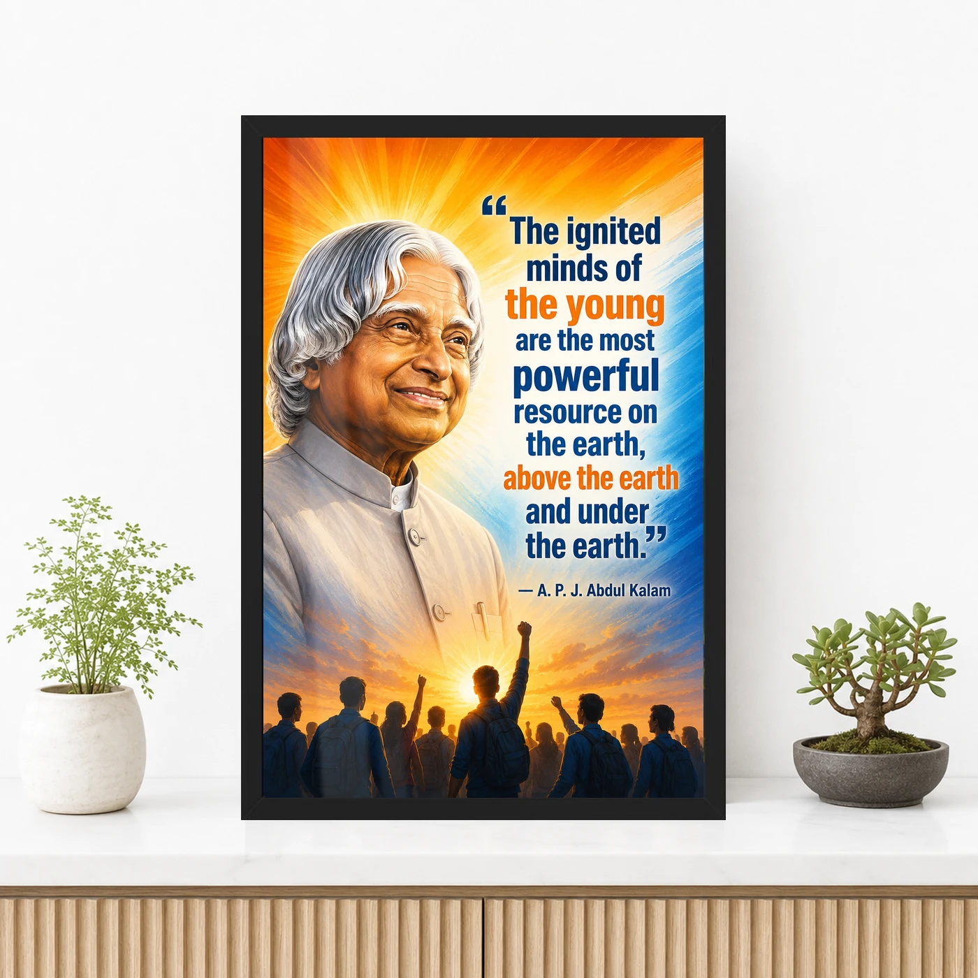 APJ Abdul Kalam Ignited Young Minds Quote Photo Frame, view 3