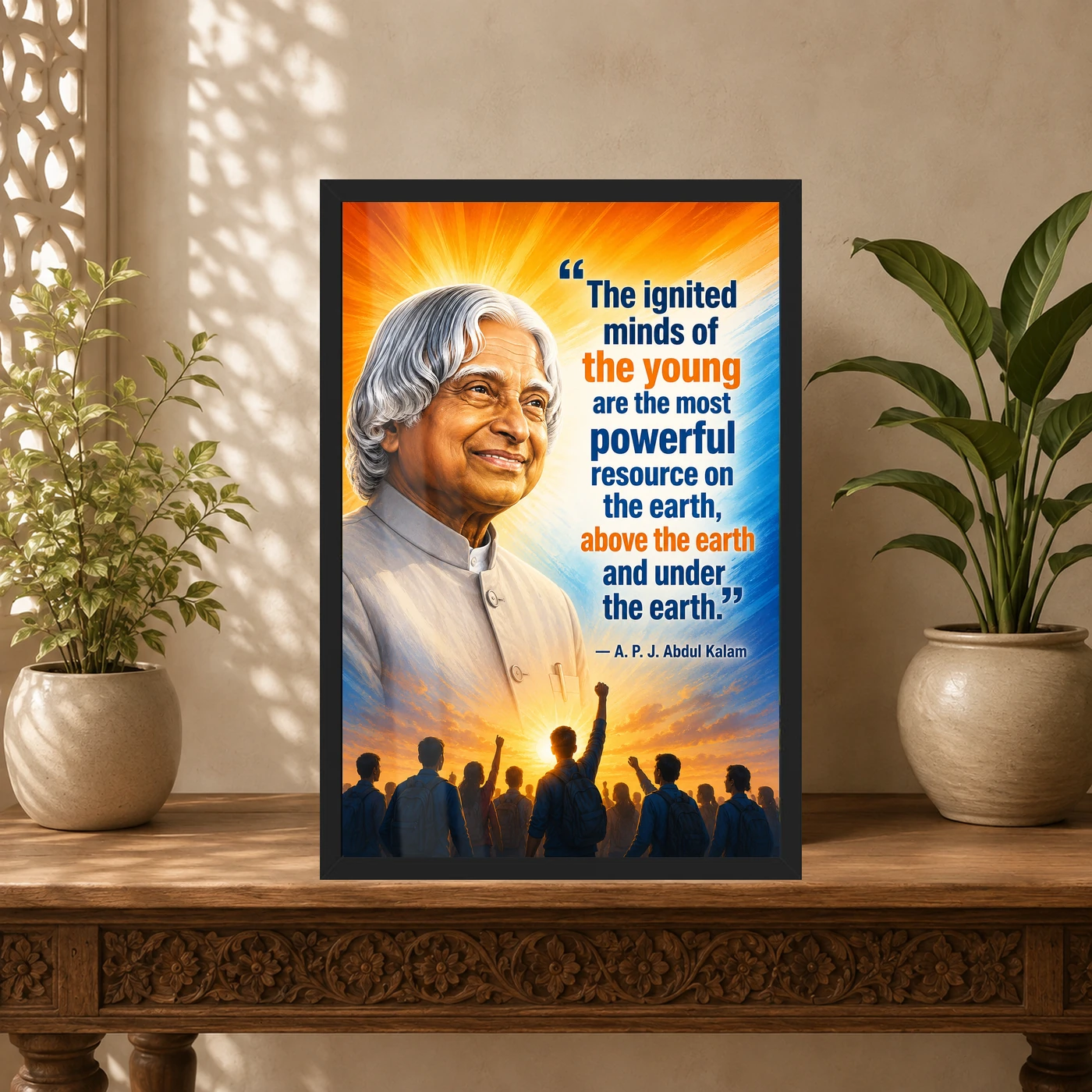 APJ Abdul Kalam Ignited Young Minds Quote Photo Frame, view 5