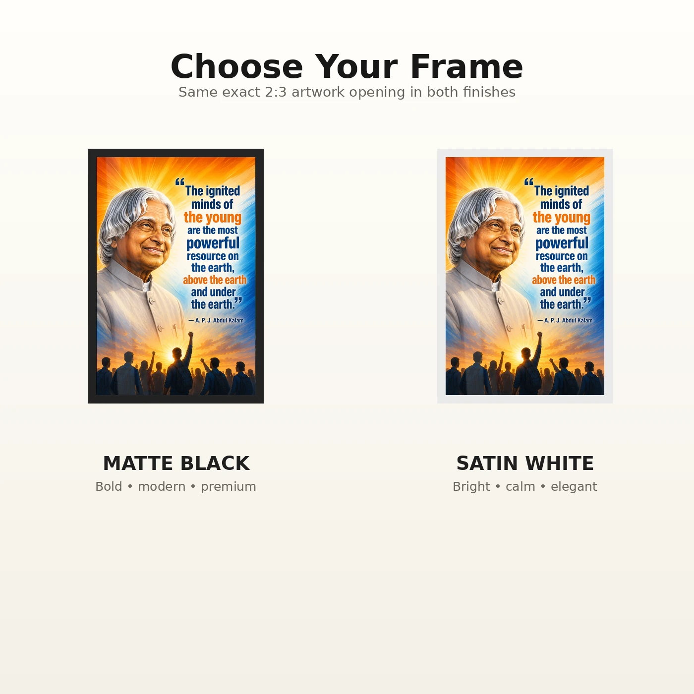 APJ Abdul Kalam Ignited Young Minds Quote Photo Frame, view 7