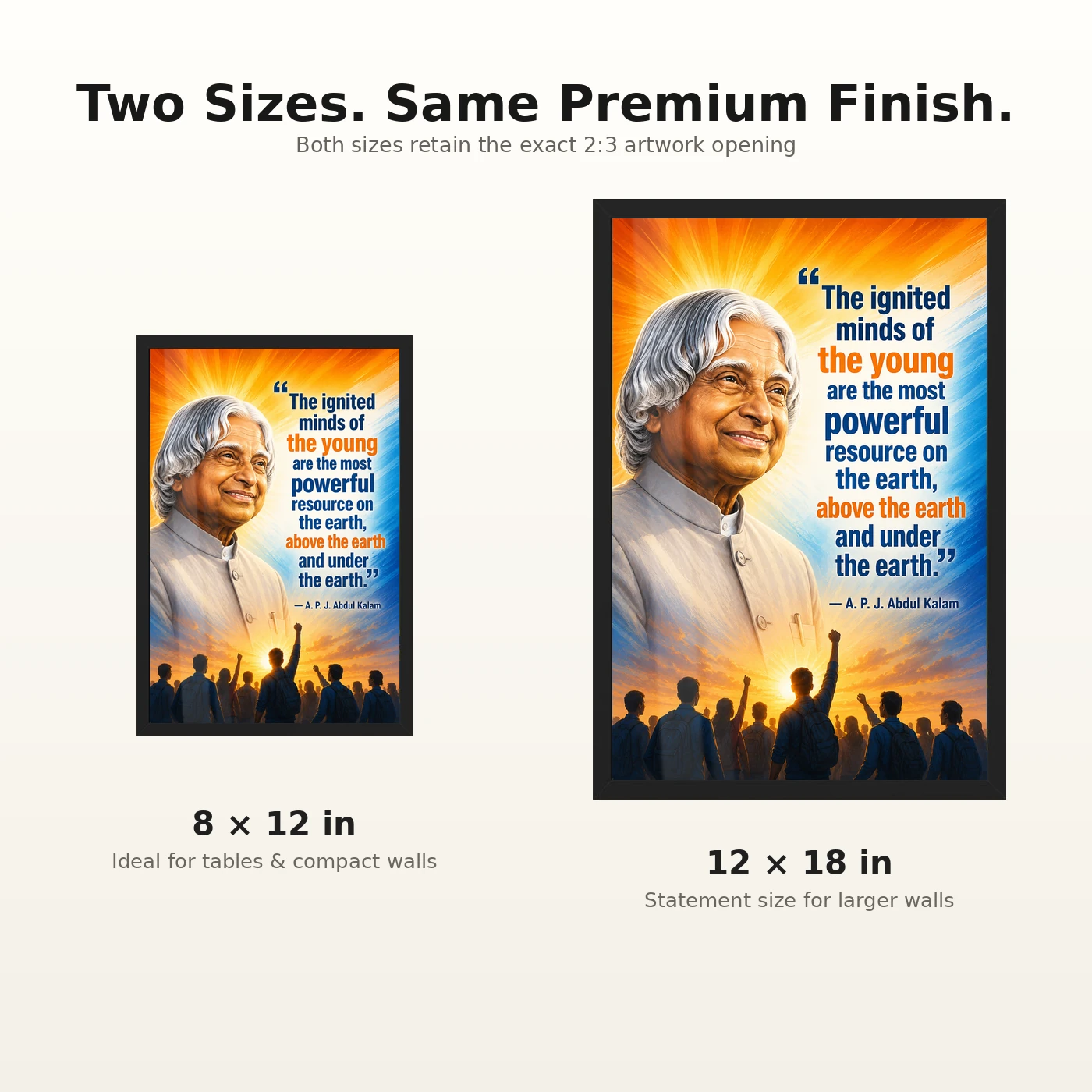 APJ Abdul Kalam Ignited Young Minds Quote Photo Frame, view 8