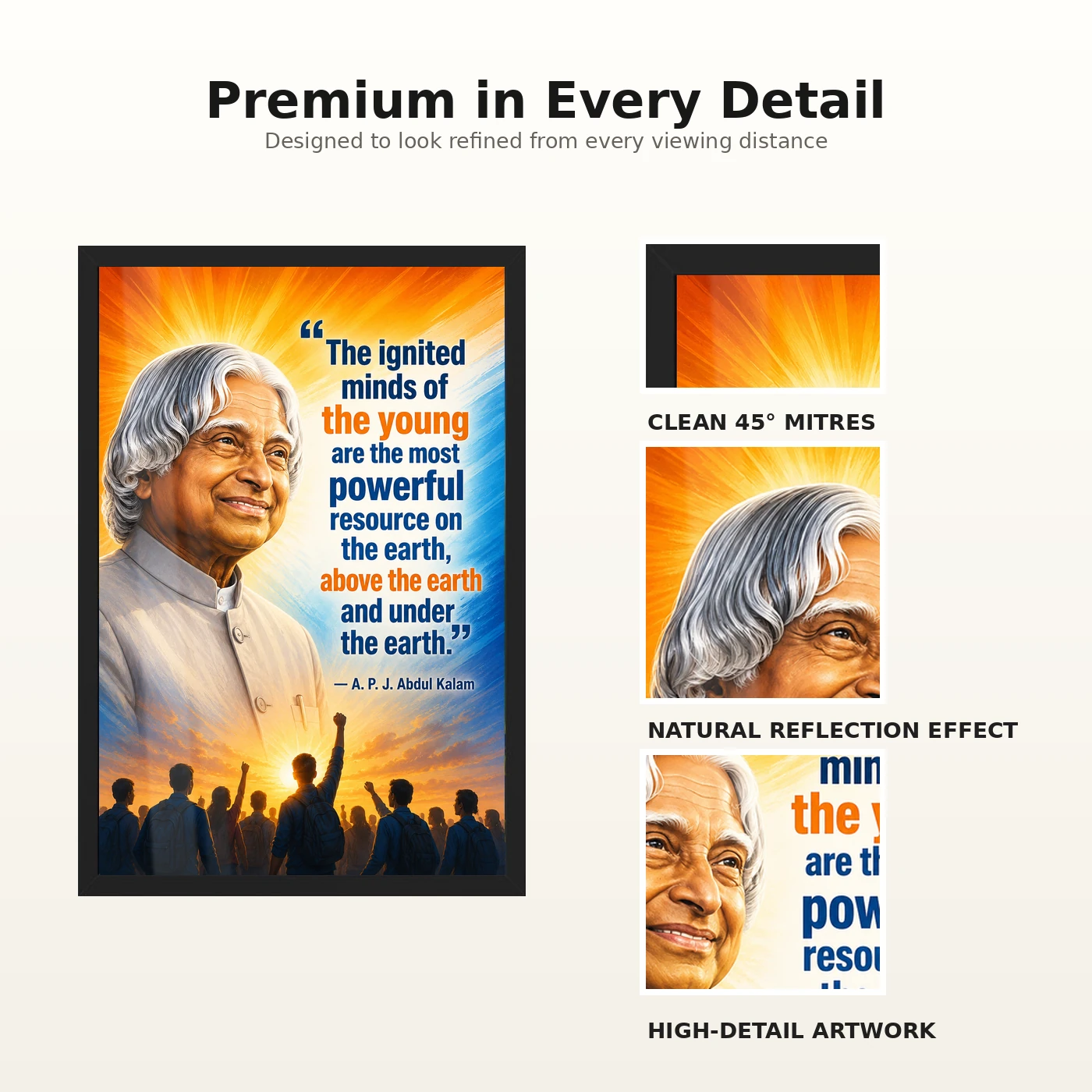APJ Abdul Kalam Ignited Young Minds Quote Photo Frame, view 9
