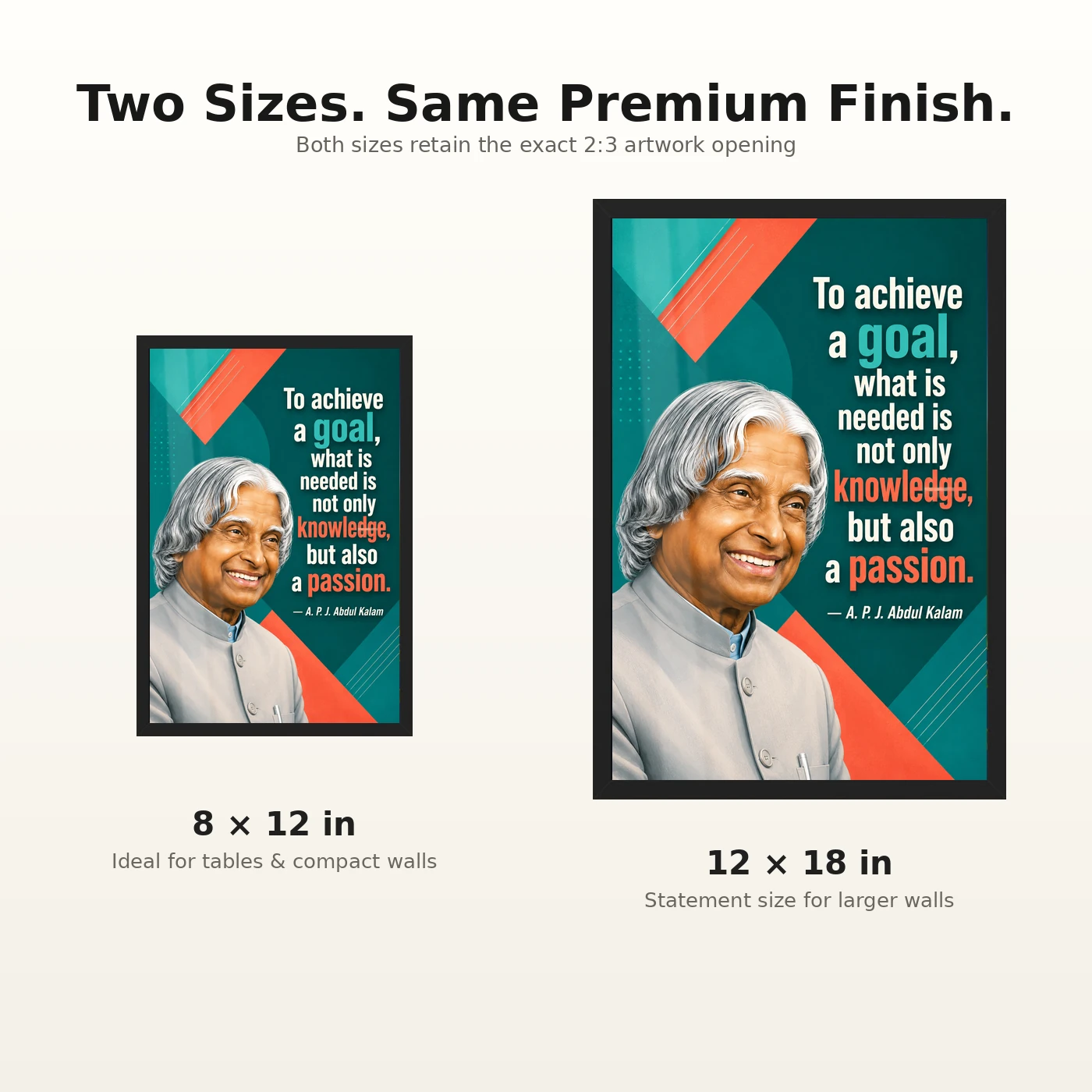 APJ Abdul Kalam Knowledge and Passion Quote Photo Frame, view 8