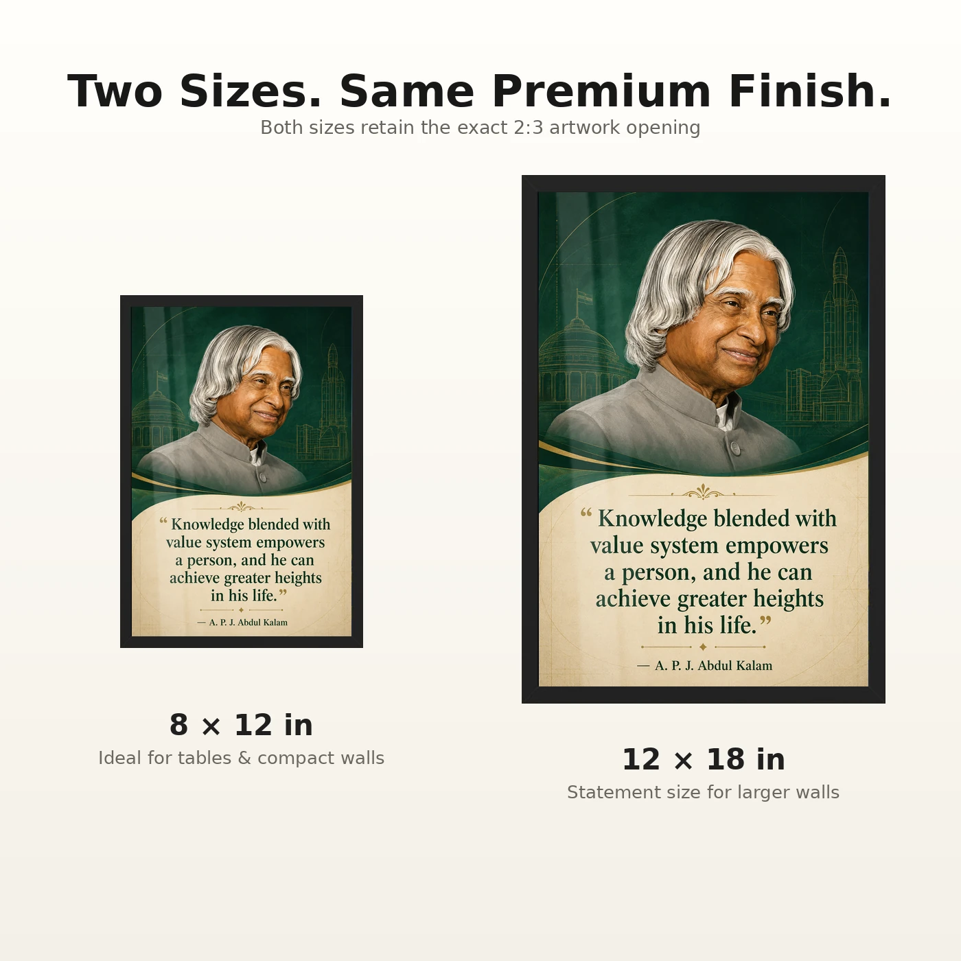 APJ Abdul Kalam Knowledge and Values Quote Photo Frame, view 8