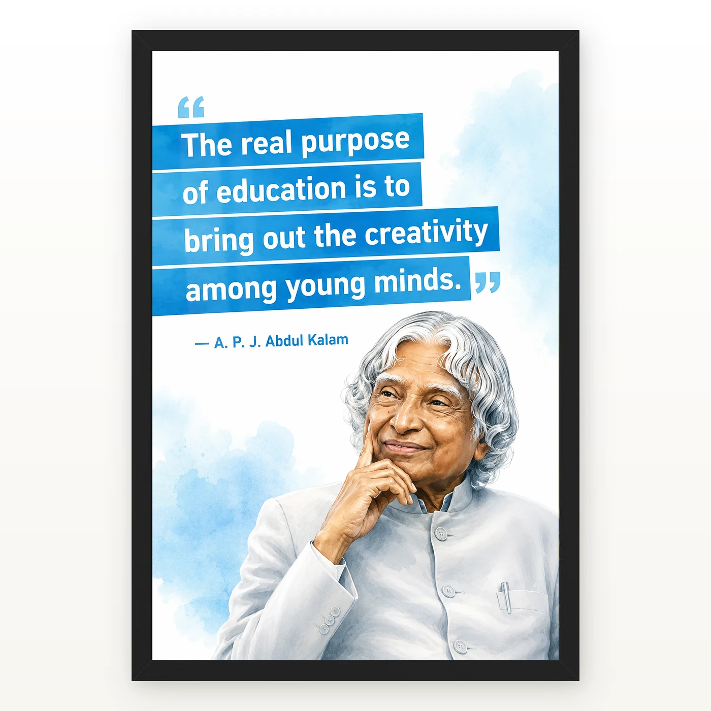 APJ Abdul Kalam Purpose of Education Quote Photo Frame