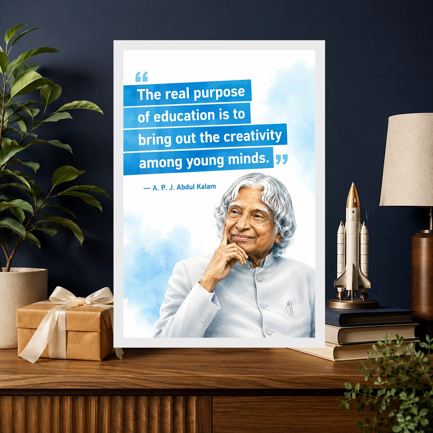 APJ Abdul Kalam Purpose of Education Quote Photo Frame, view 10