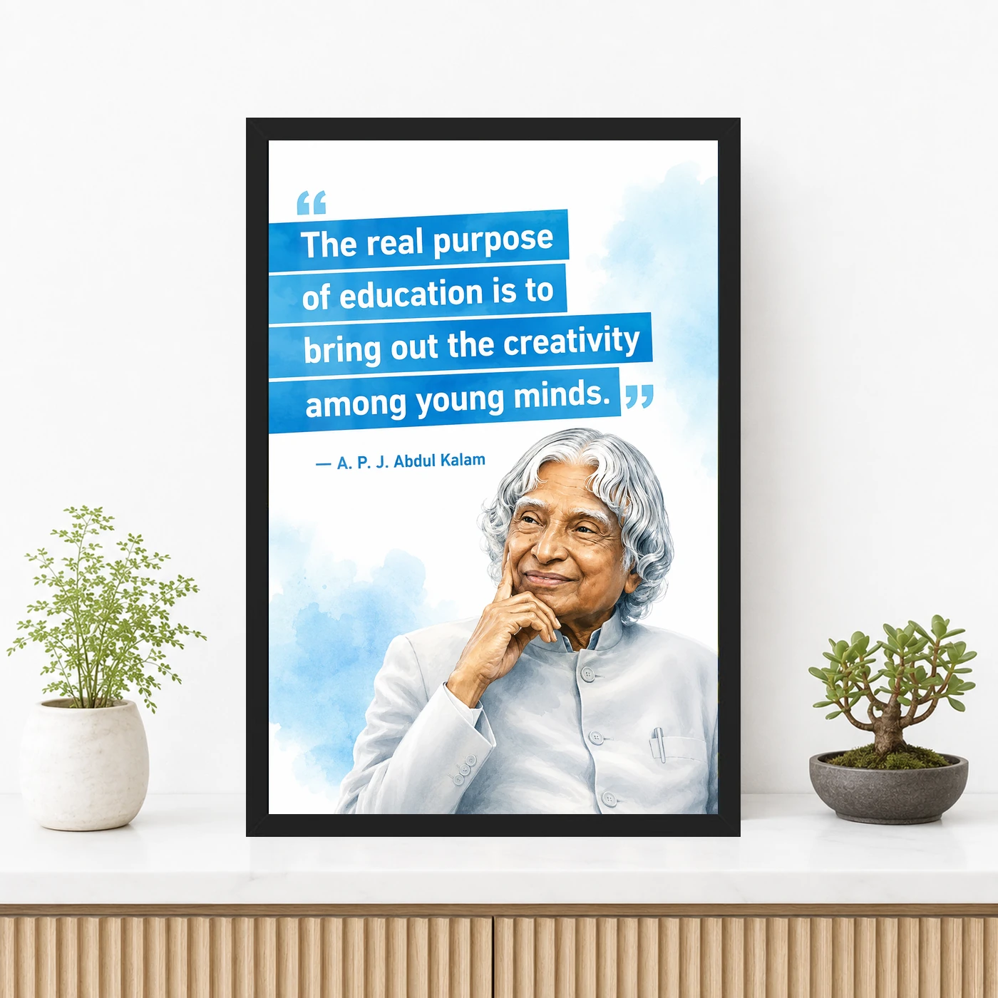 APJ Abdul Kalam Purpose of Education Quote Photo Frame, view 3