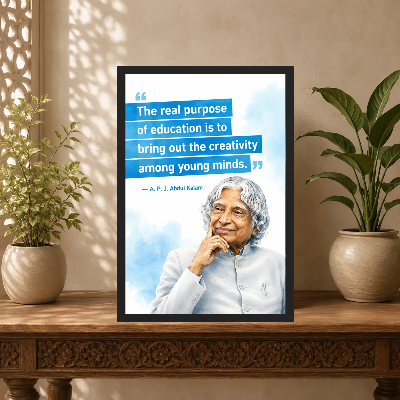 APJ Abdul Kalam Purpose of Education Quote Photo Frame, view 5