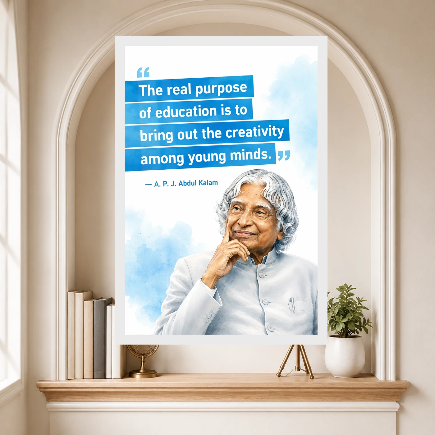 APJ Abdul Kalam Purpose of Education Quote Photo Frame, view 6