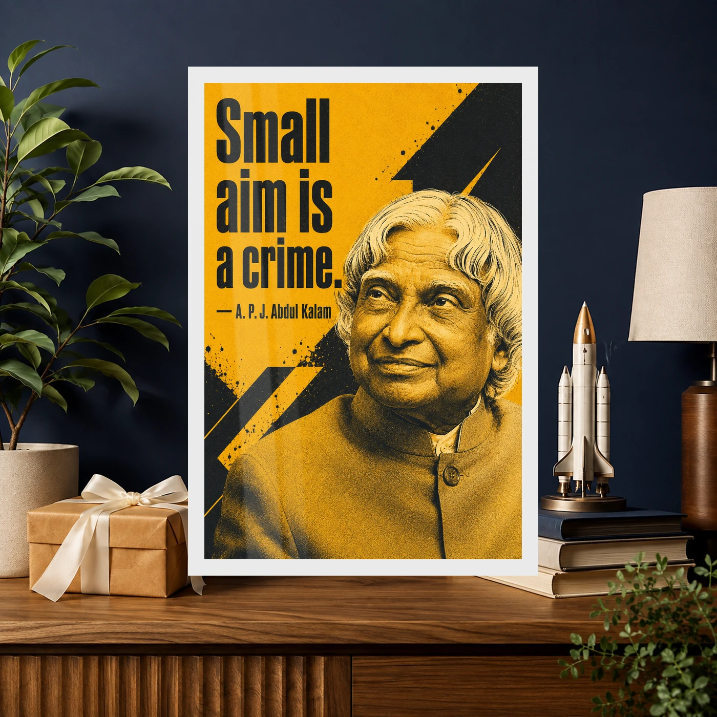 APJ Abdul Kalam Small Aim Is a Crime Quote Photo Frame, view 10