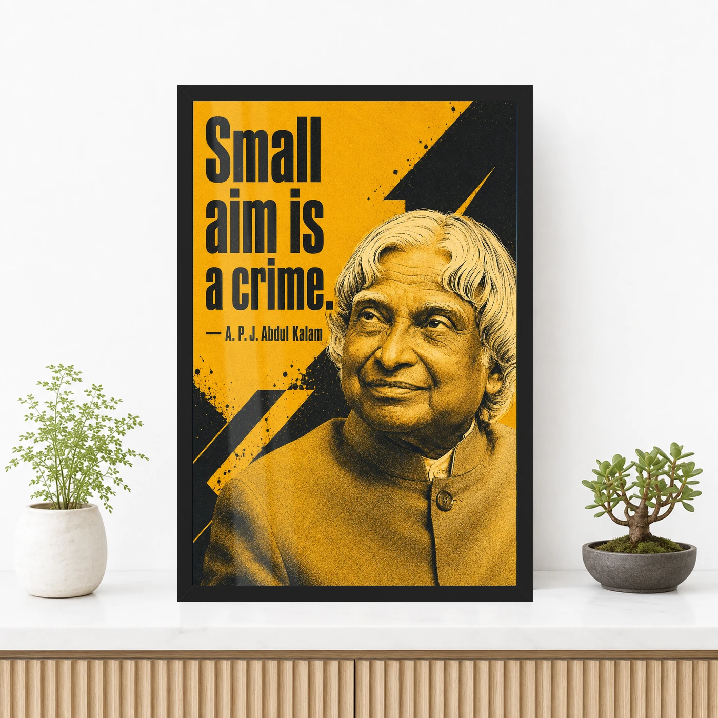 APJ Abdul Kalam Small Aim Is a Crime Quote Photo Frame, view 3
