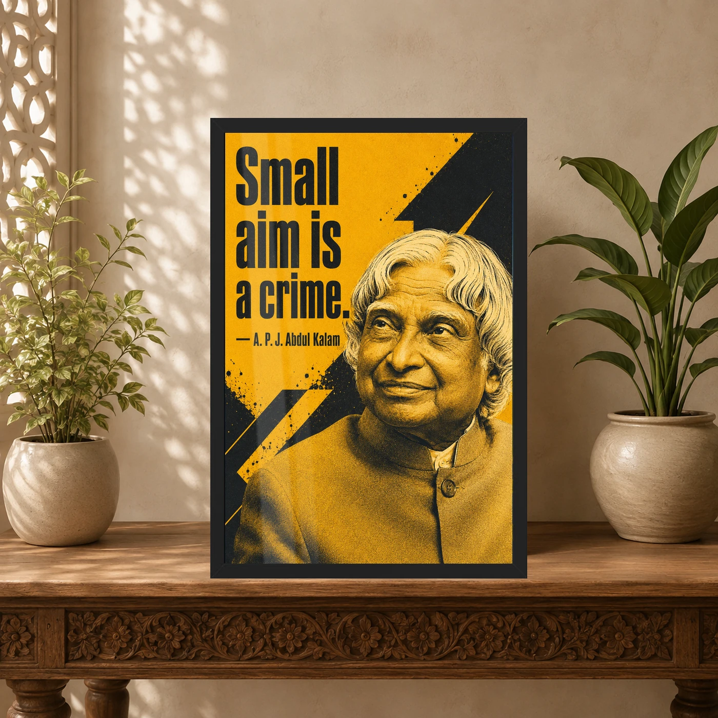 APJ Abdul Kalam Small Aim Is a Crime Quote Photo Frame, view 5