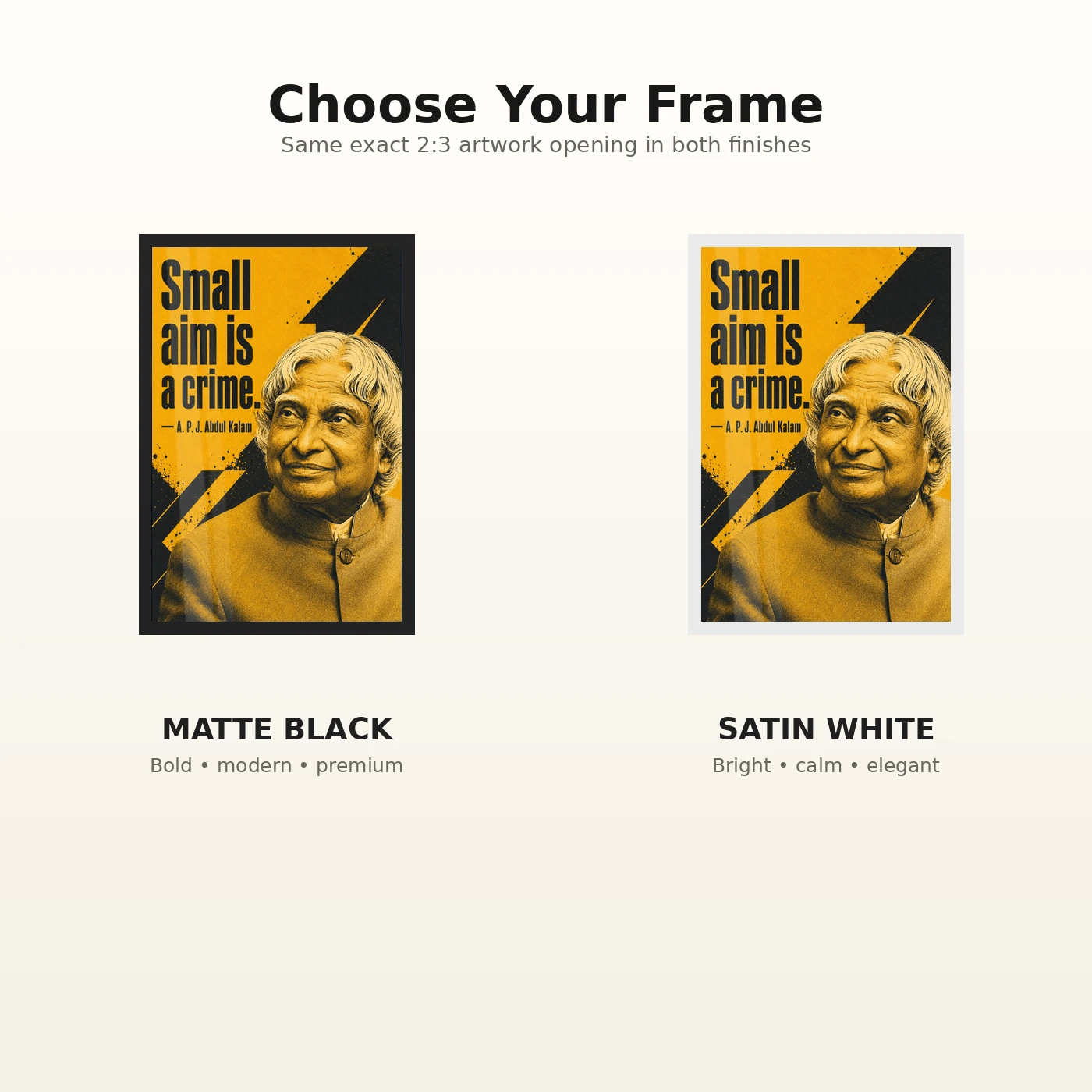 APJ Abdul Kalam Small Aim Is a Crime Quote Photo Frame, view 7