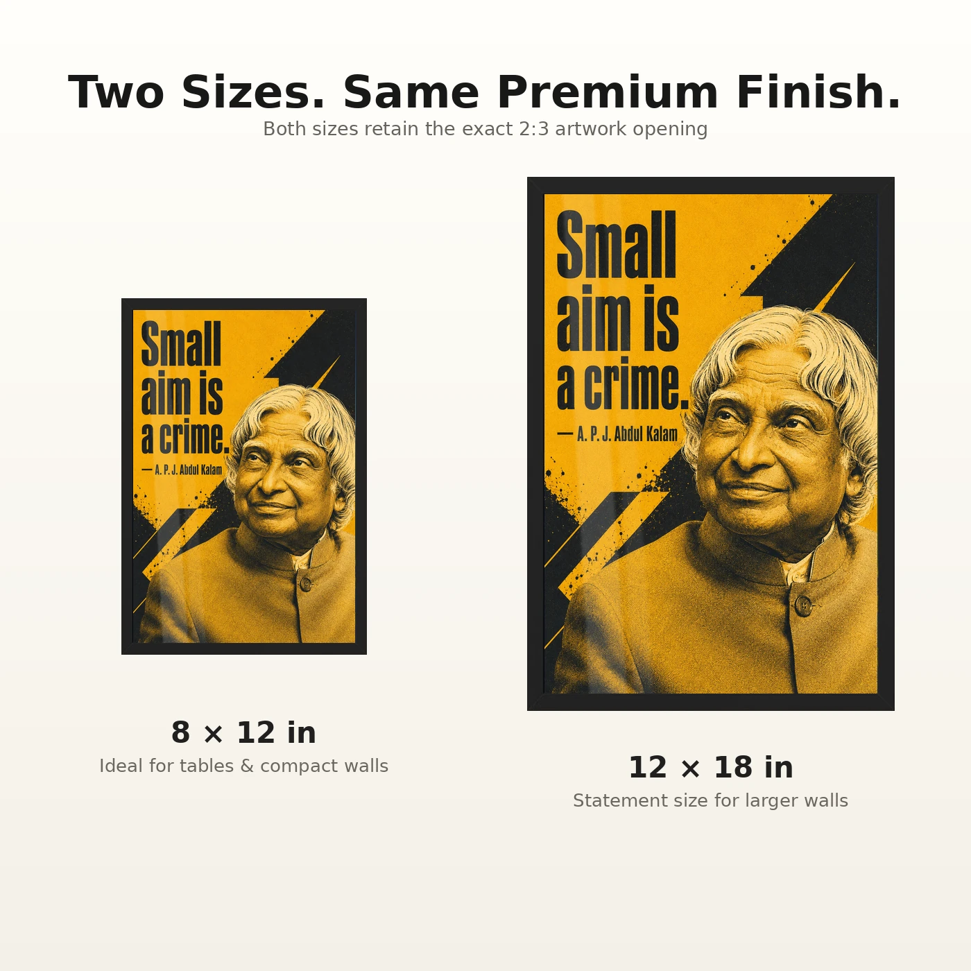 APJ Abdul Kalam Small Aim Is a Crime Quote Photo Frame, view 8