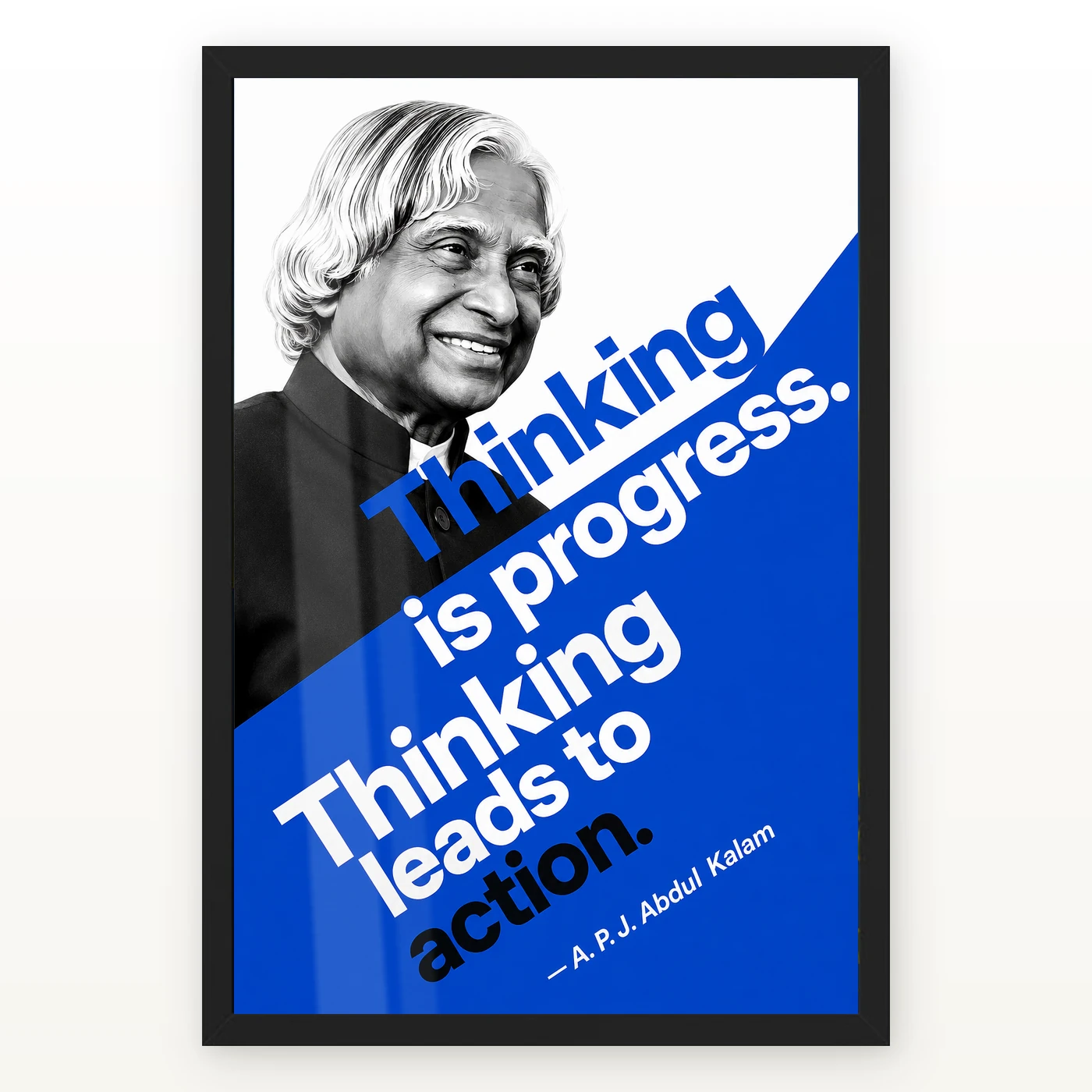 APJ Abdul Kalam Thinking Is Progress Quote Photo Frame