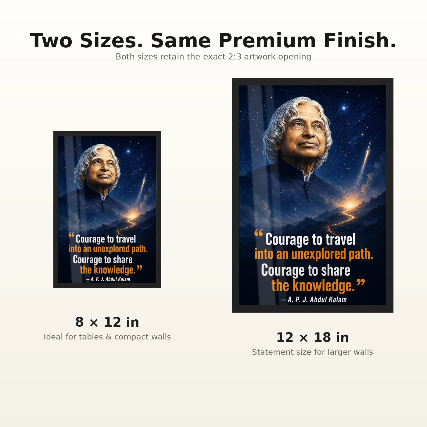 APJ Abdul Kalam Unexplored Path Courage Quote Frame, view 8