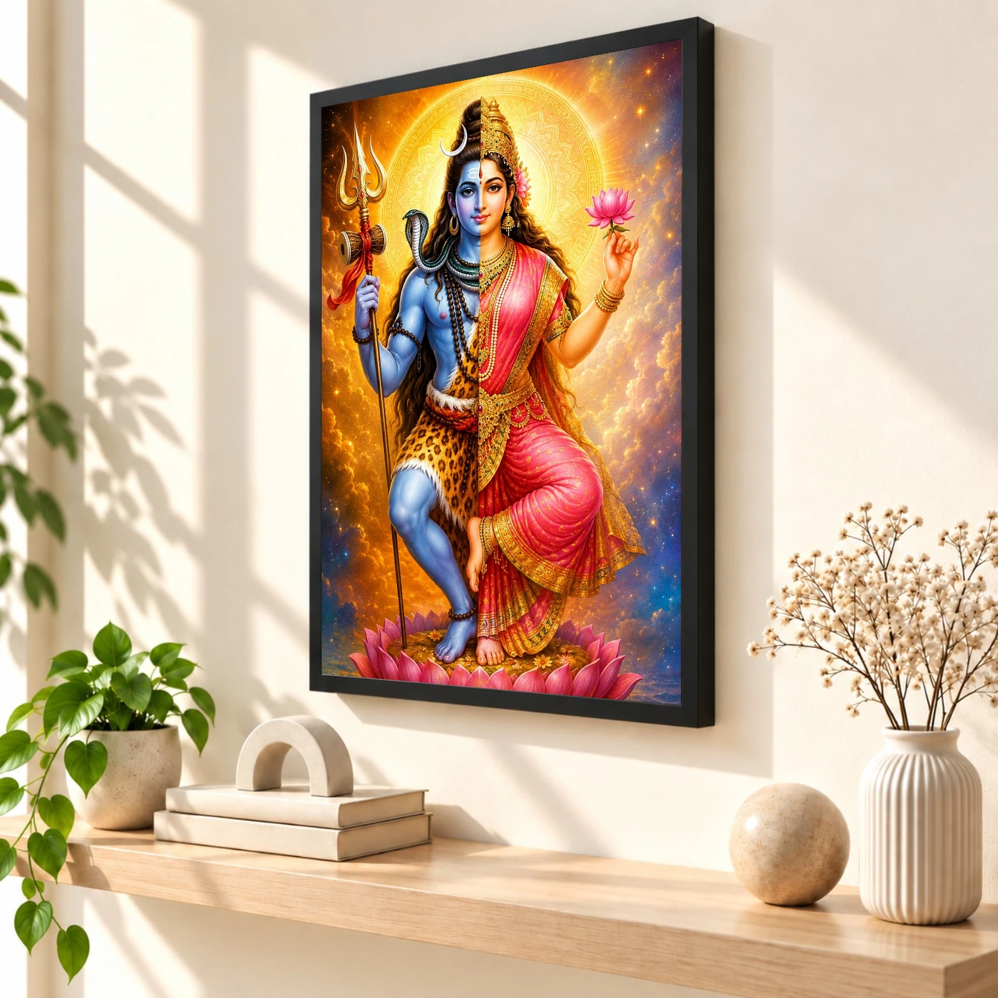 Ardhanarishvara Cosmic Celestial Aura Photo Frame, view 2